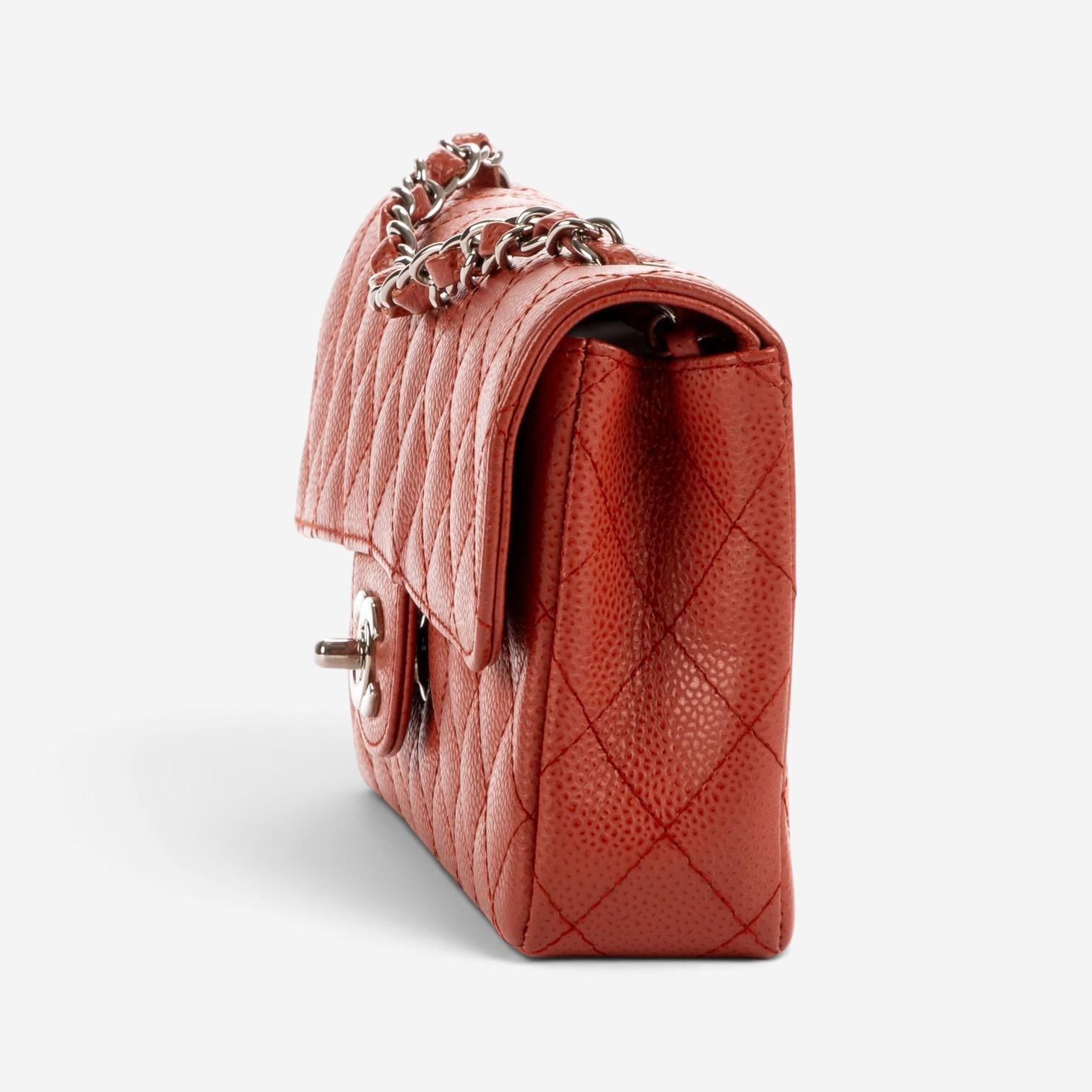 Chanel Guava Caviar Leather East West Flap Bag OAG7050 — view 3
