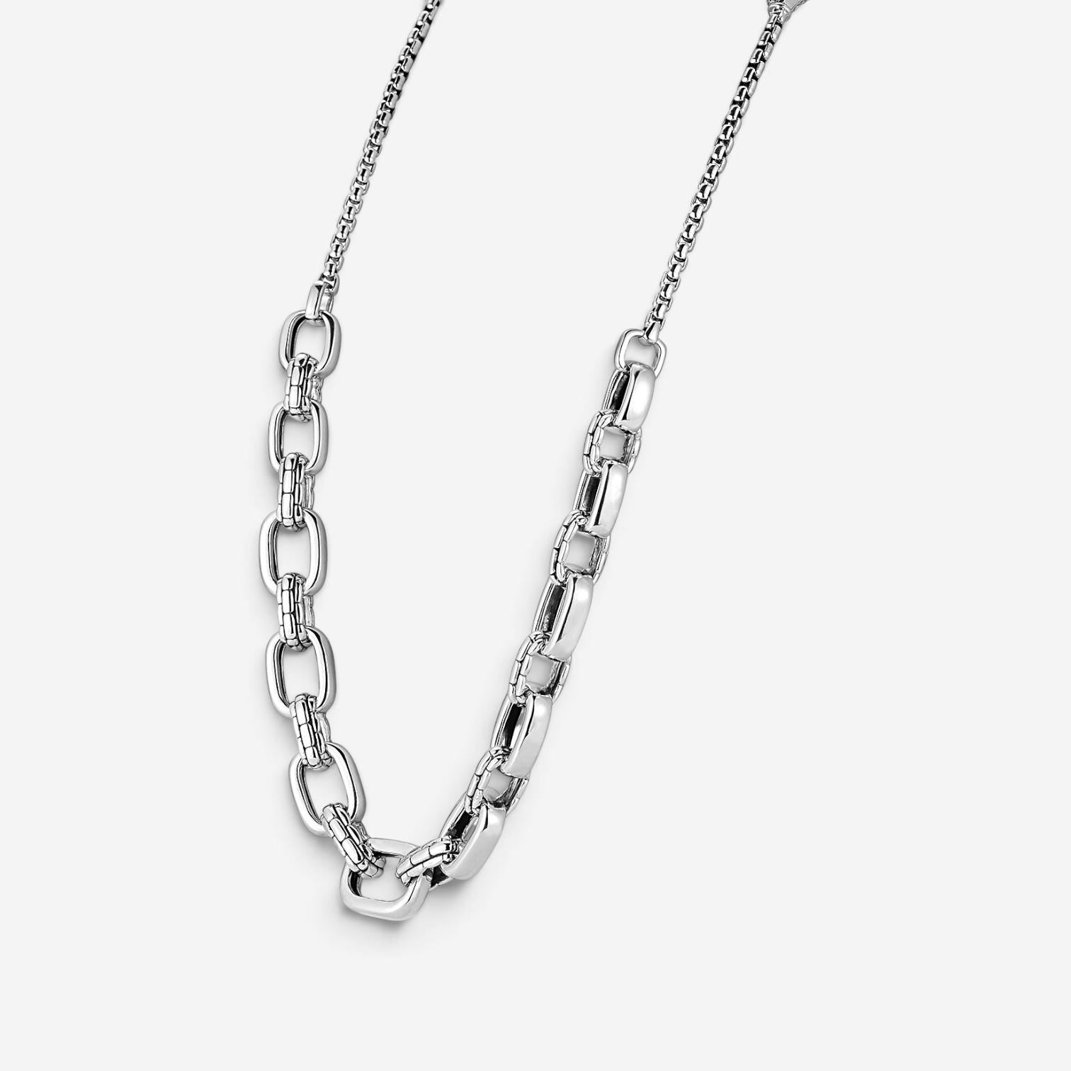 JAI Graduated Statement Link Sterling Silver Necklace JJH4007N-16 — view 3