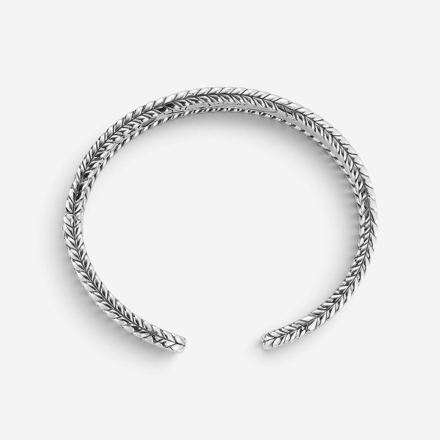 JAI Kalahari Sterling Silver Concave Cuff Bangle Bracelet JJH5031B — view 3