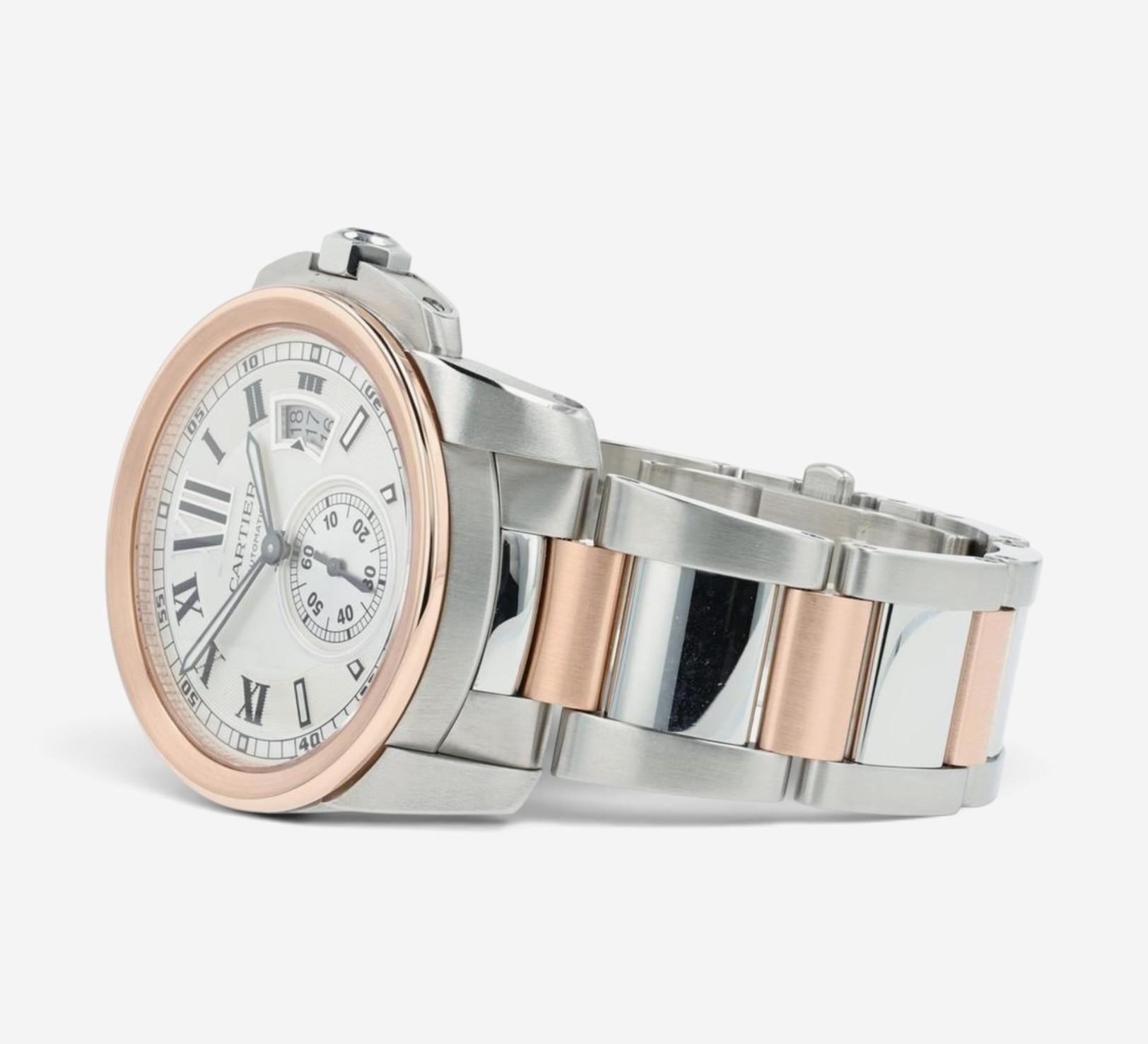 Cartier Calibre De Cartier 18K Rose Gold & Steel Automatic Men's Watch W7100036 — view 2
