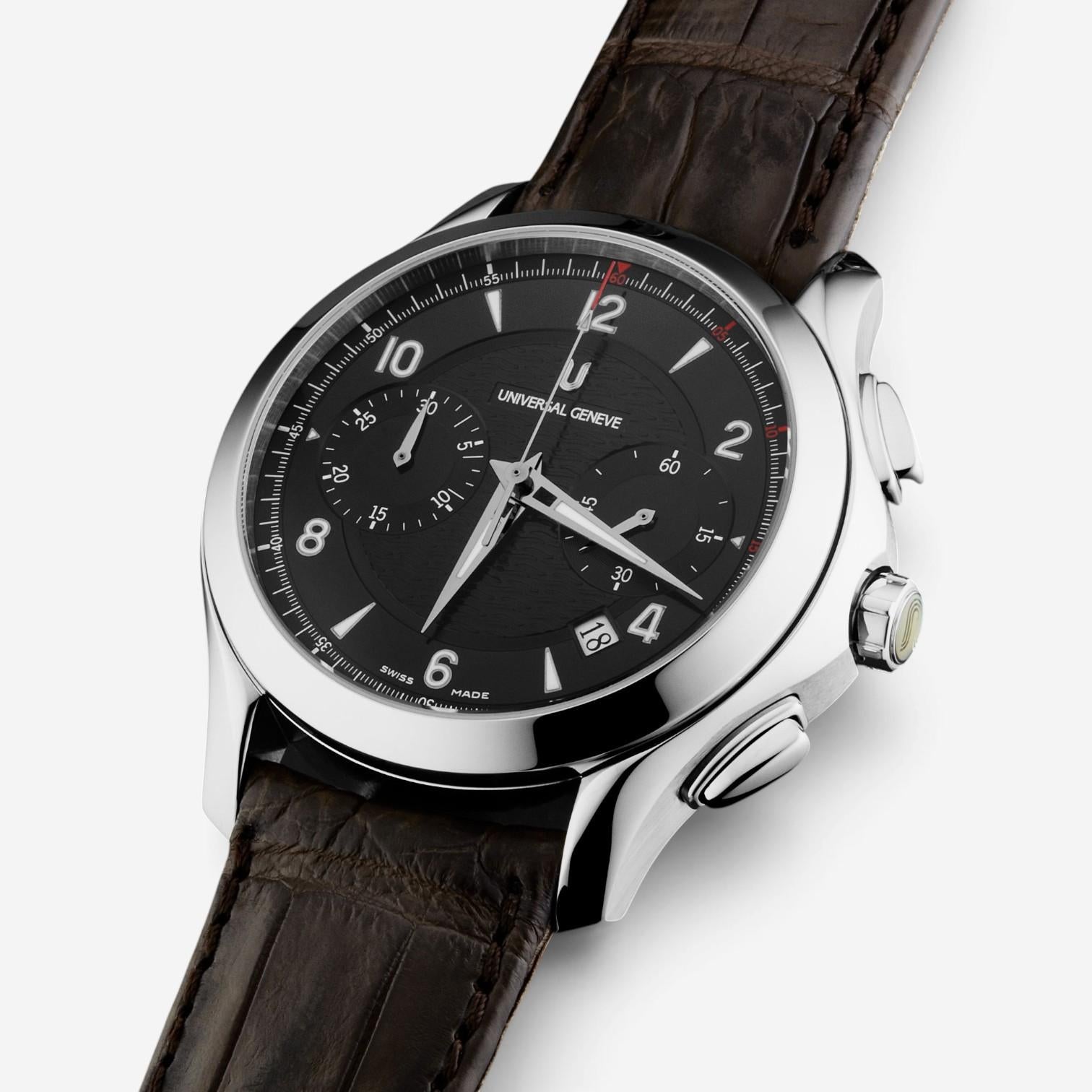 Universal Genève Uni-Timer Chronograph Steel Automatic Men's Watch 871.127-007 — view 2