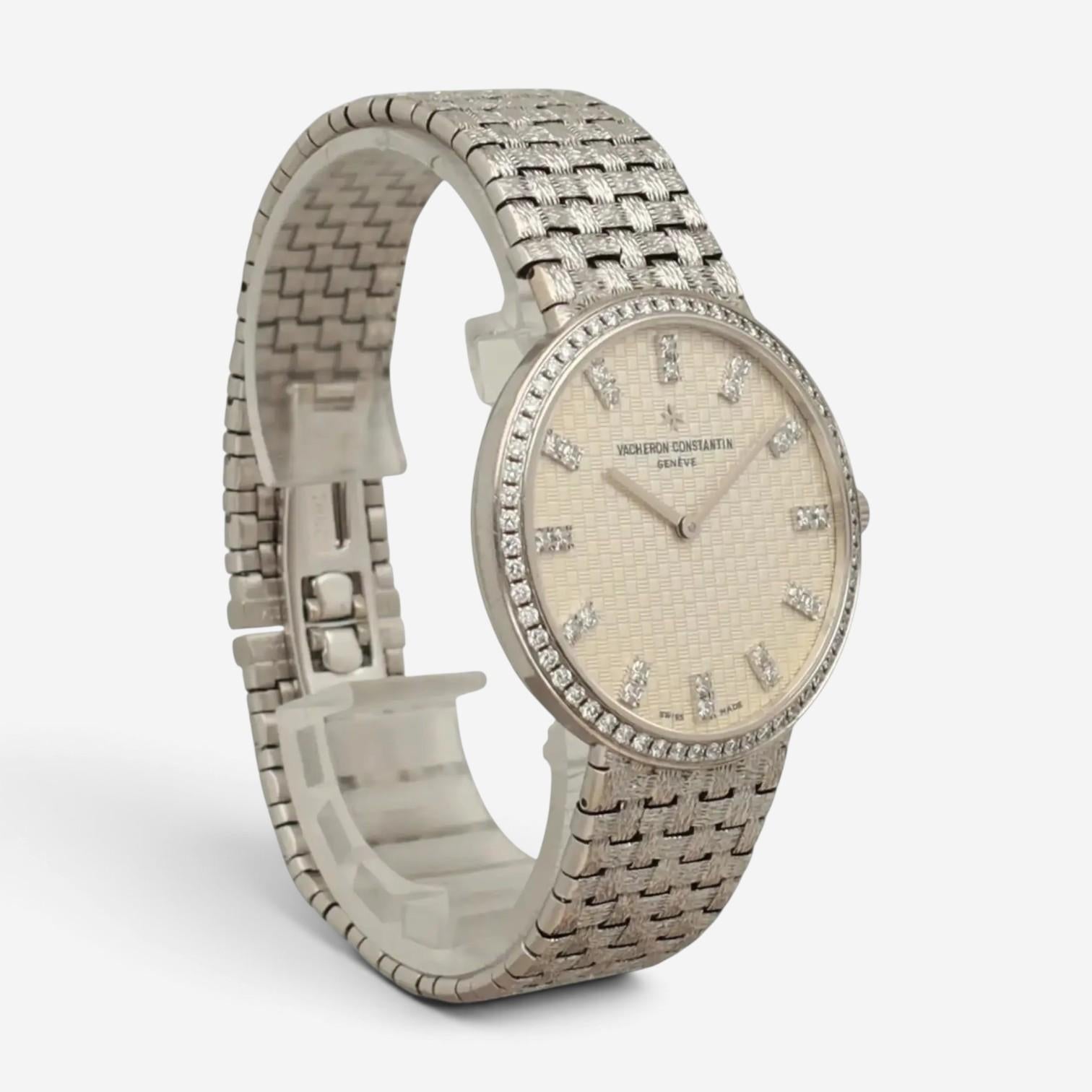 Vacheron Constantin Patrimony 18K White Gold Diamond Manual Unisex Watch 81562 — view 3