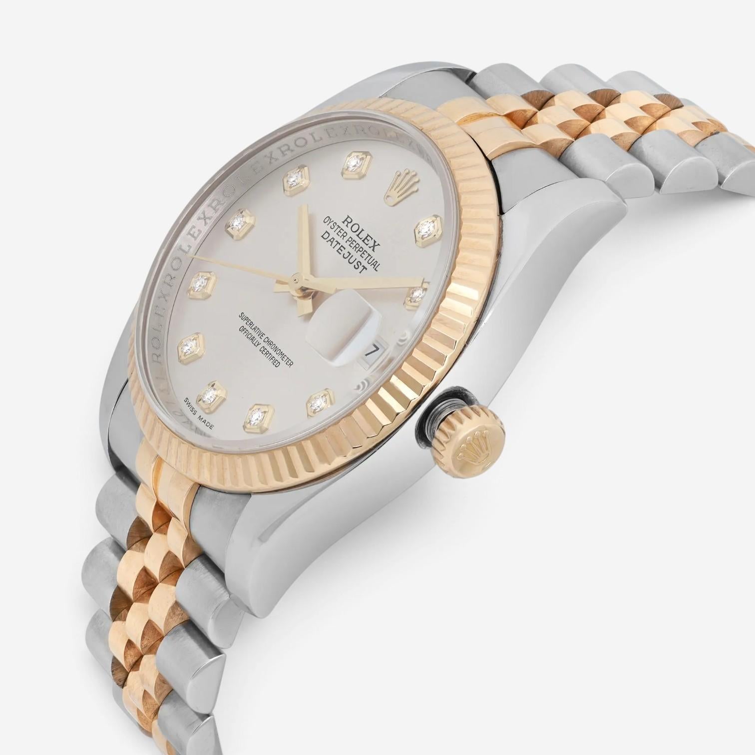 Rolex Datejust 18K Yellow Gold & Stainless Steel Automatic Men's Watch 116233 — view 2