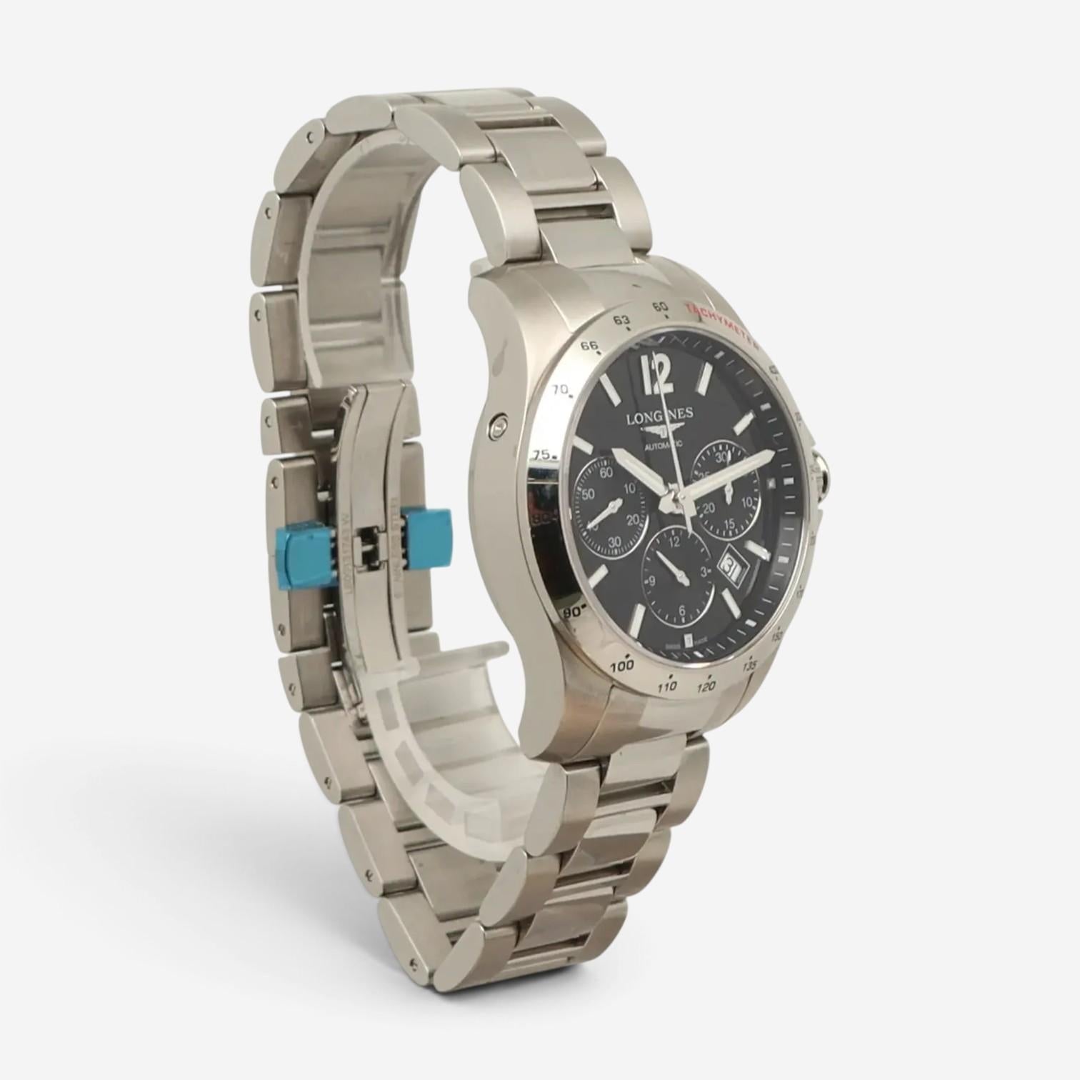 Longines Conquest Chronograph Steel Automatic Men's Watch L2.743.4.56.6 — view 3