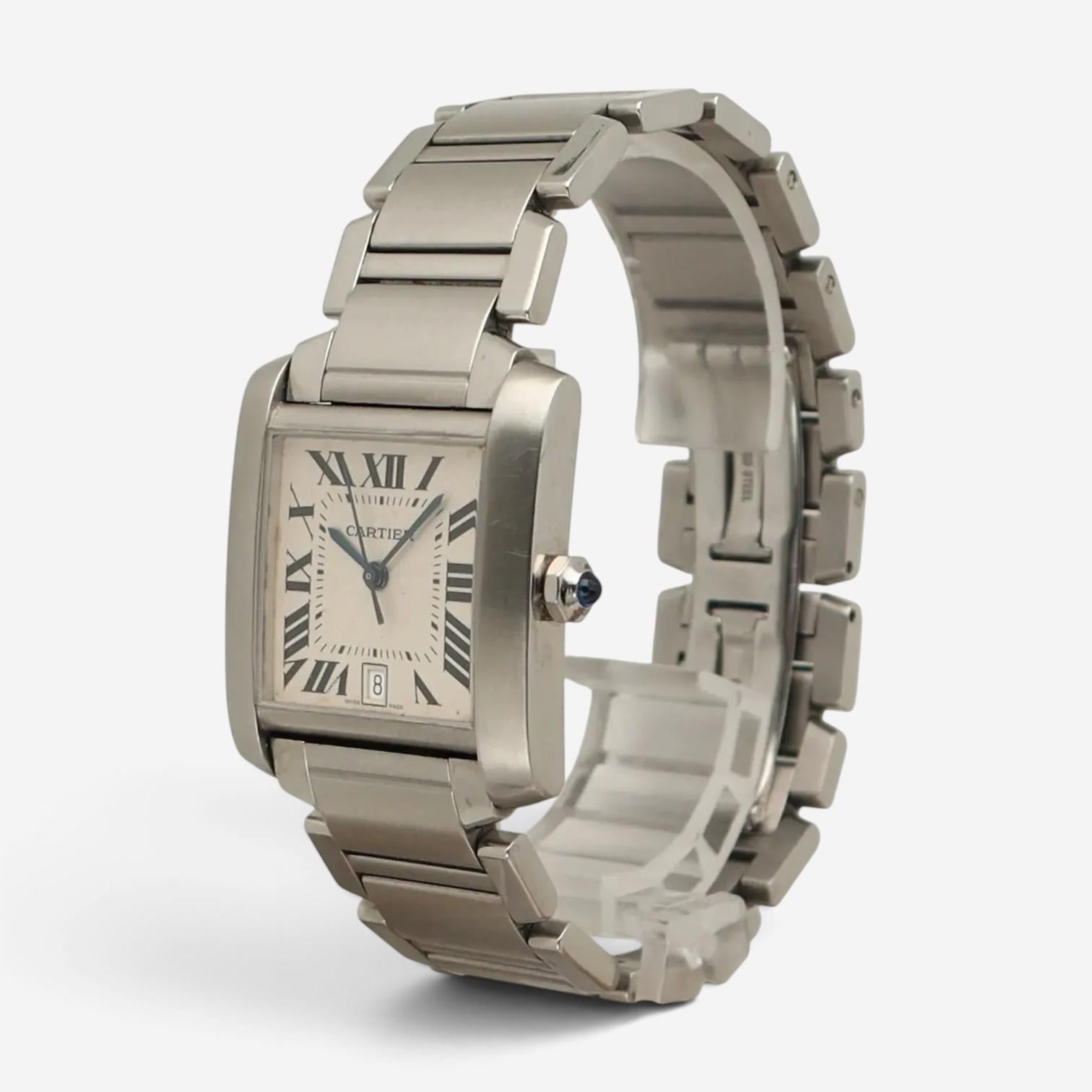 Cartier Tank Francaise Stainless Steel Automatic Men's Watch W51002Q3 — view 2