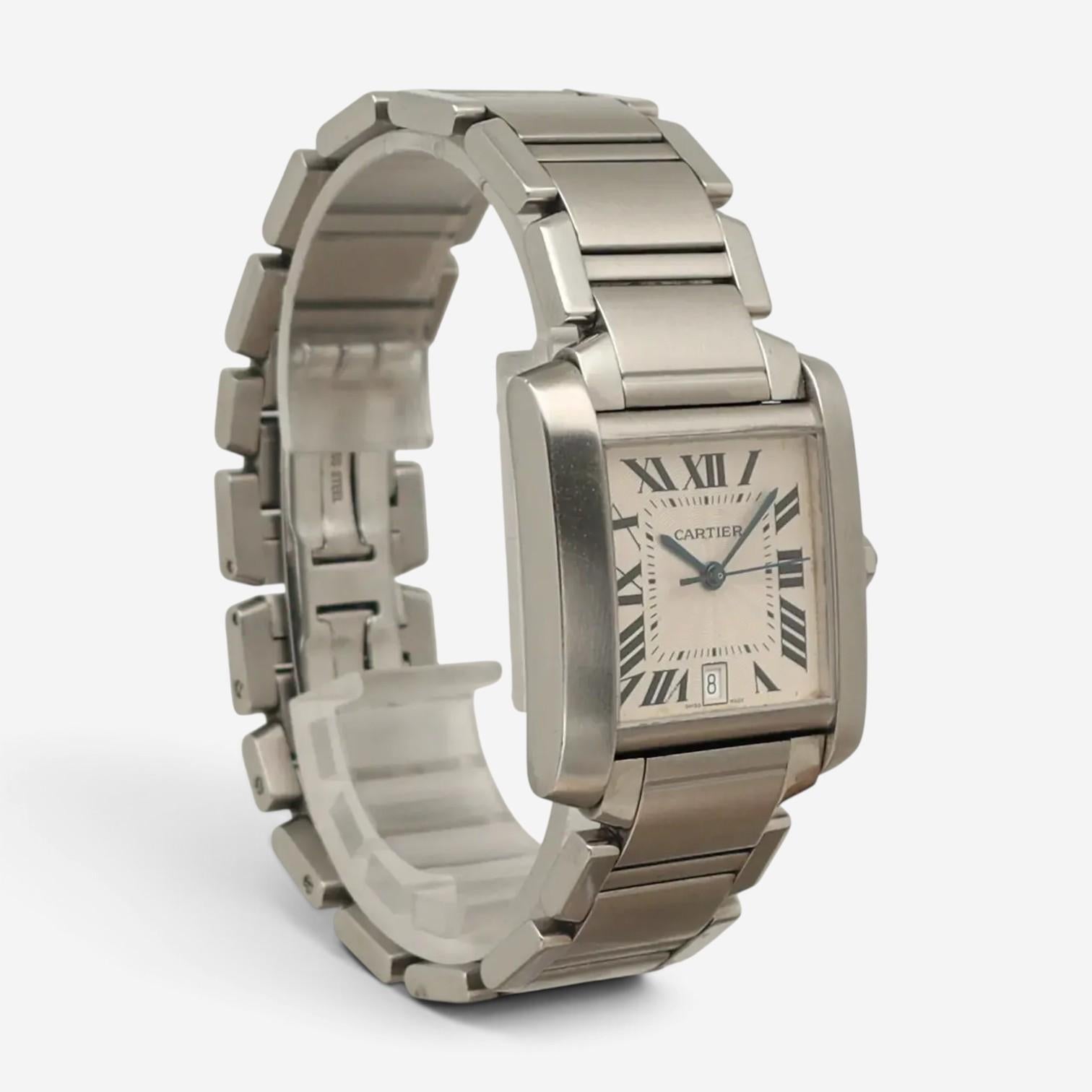 Cartier Tank Francaise Stainless Steel Automatic Men's Watch W51002Q3 — view 3