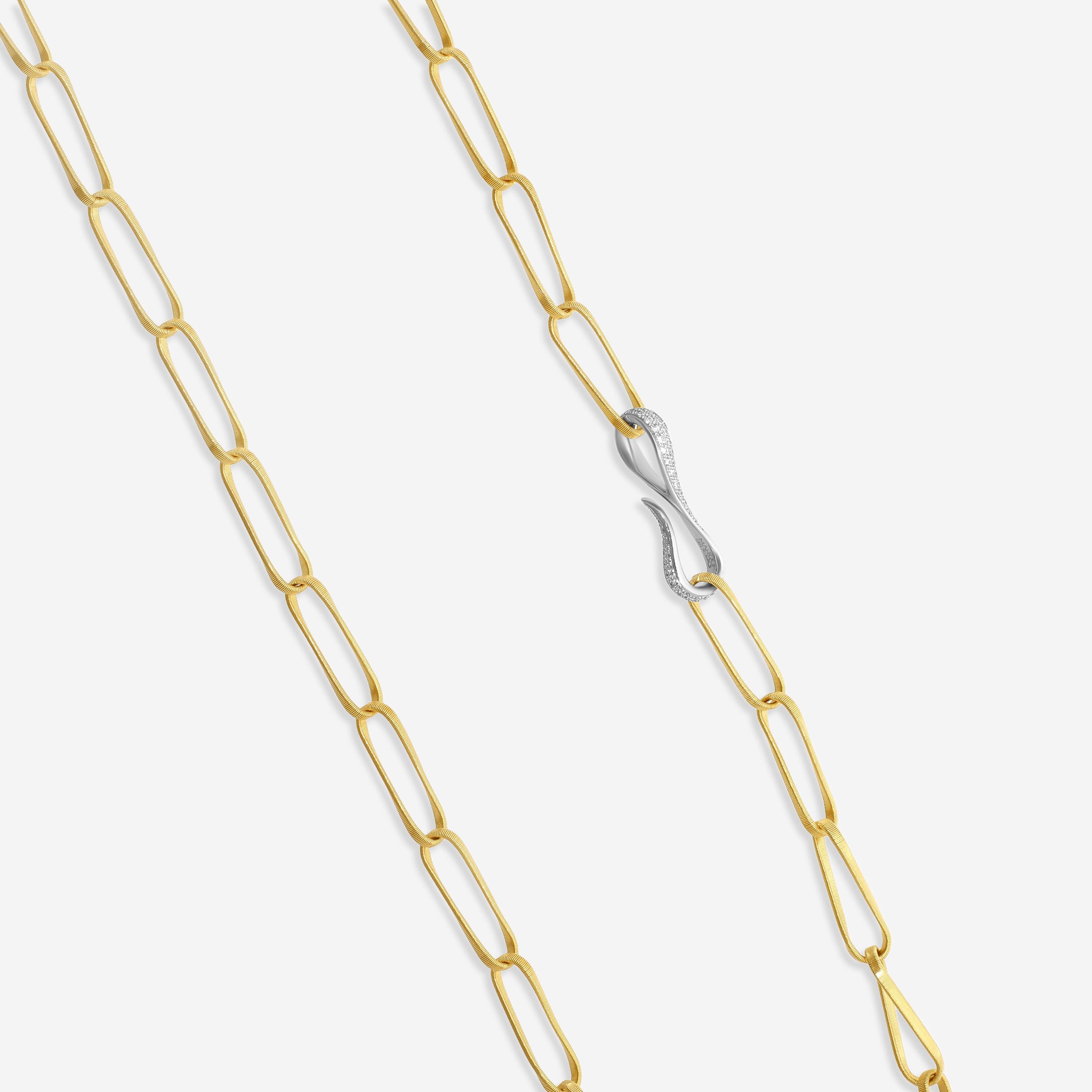 Marco Bicego Marrakech Onde 18K Yellow & White Gold Diamond Necklace CG849_B_YW_ — view 3
