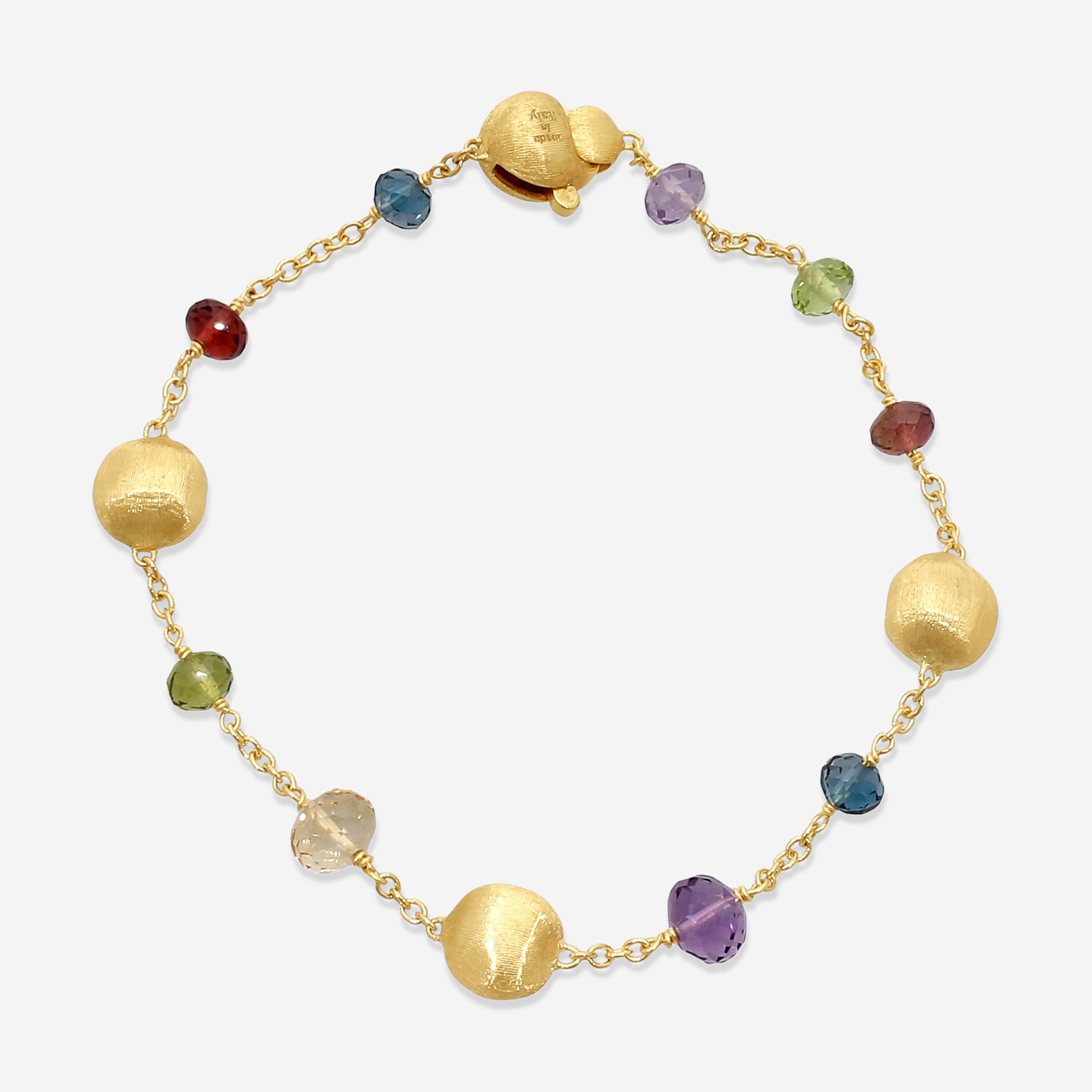 Marco Bicego Africa Multi-Gemstone 18K Yellow Gold Bracelet BB2251_MIX02_Y_02 — view 3
