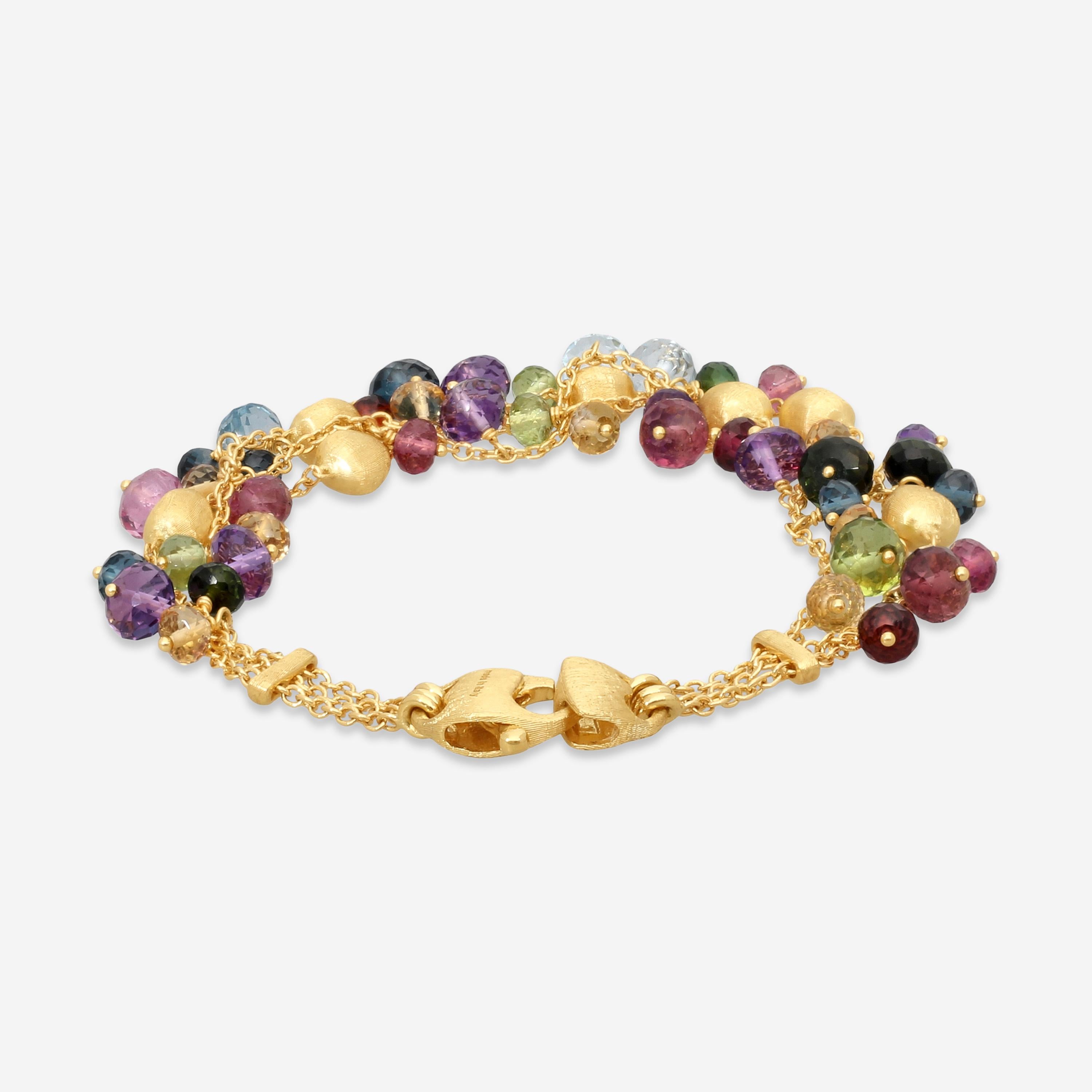Marco Bicego Africa Multi-Gemstone 18K Yellow Gold Bracelet BB2782_MIX02_Y_02 — view 4