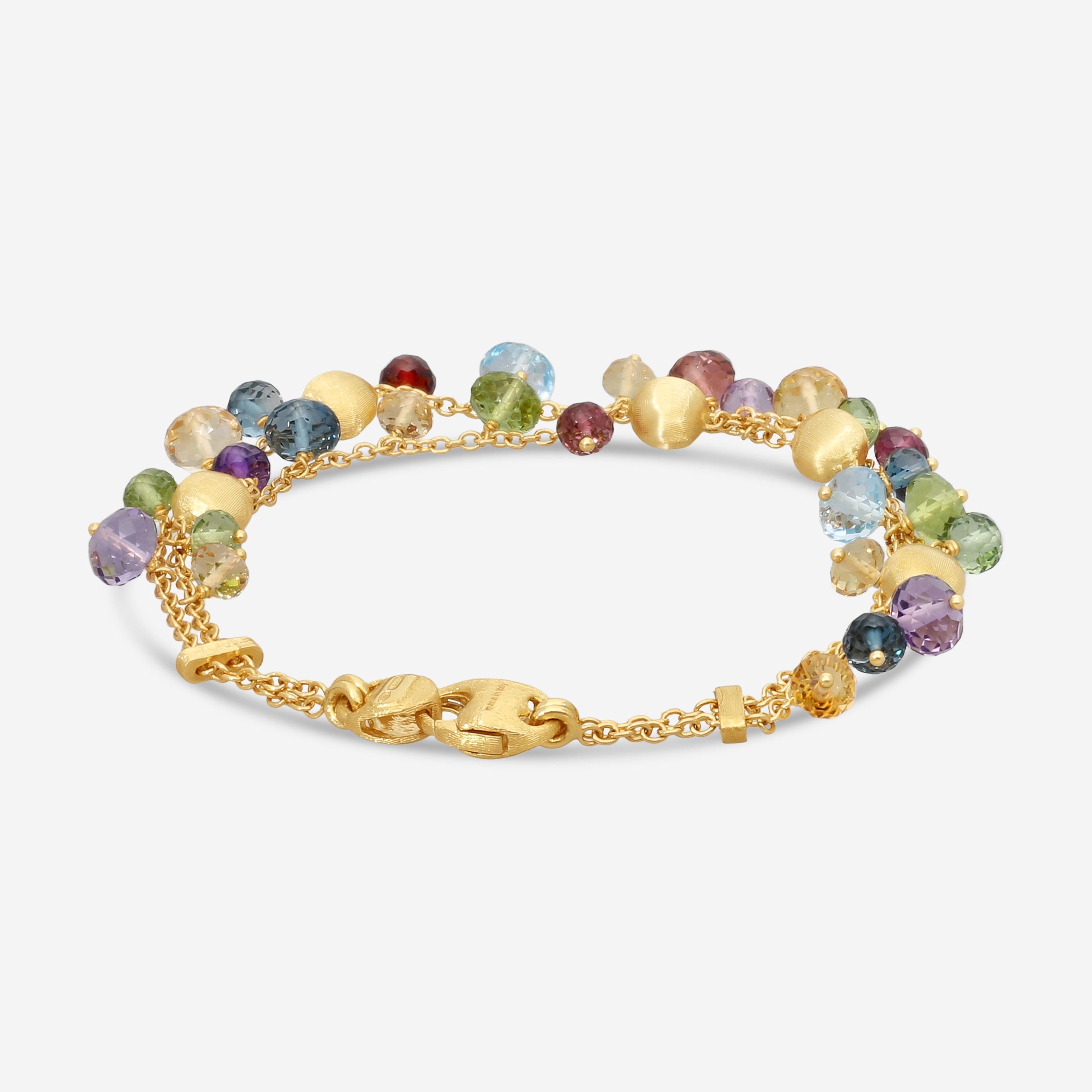 Marco Bicego Africa Multi-Gemstone 18K Yellow Gold Bracelet BB2789_MIX02_Y_02 — view 3