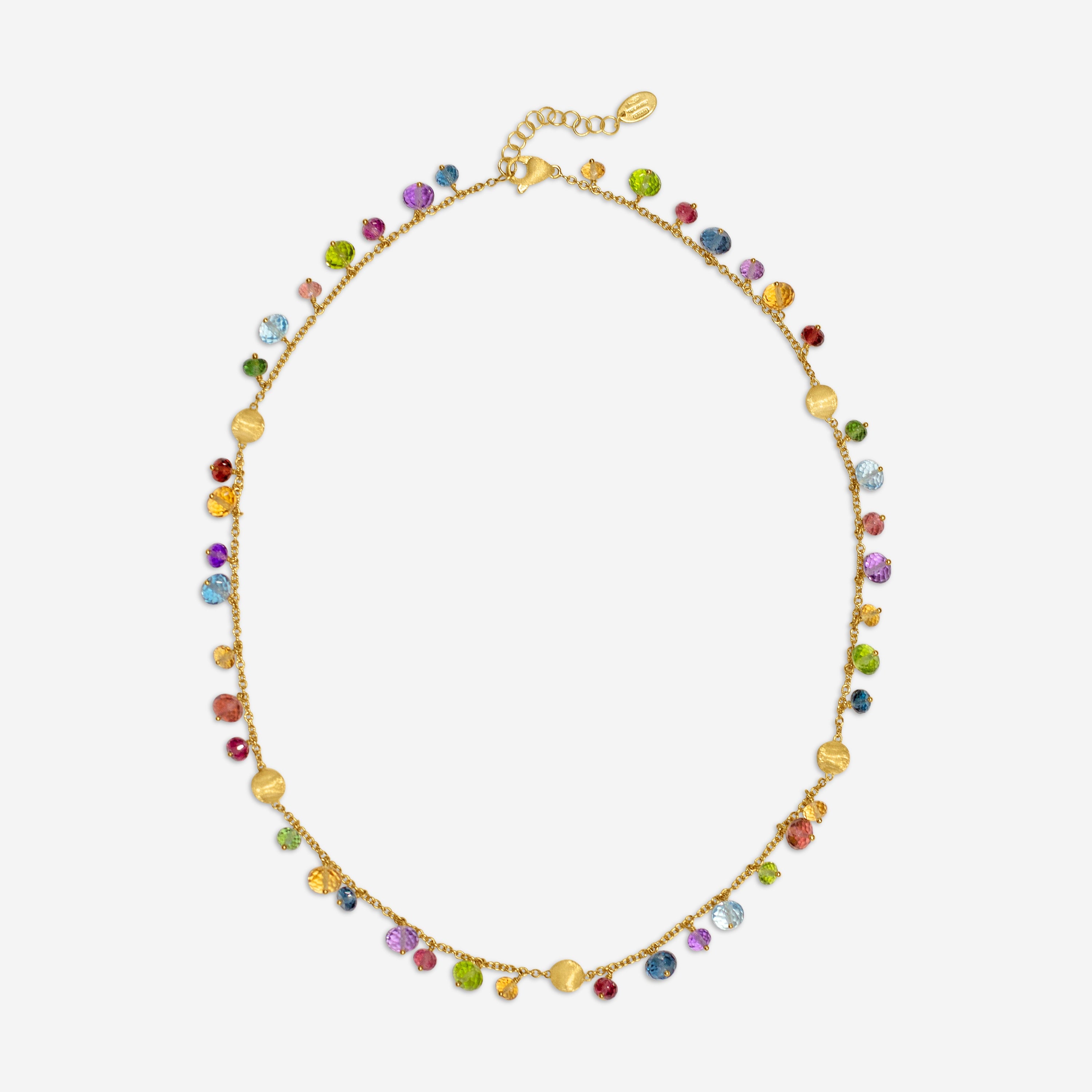 Marco Bicego Africa Multi-Gemstone 18K Yellow Gold Necklace CB2781_MIX02_Y_02