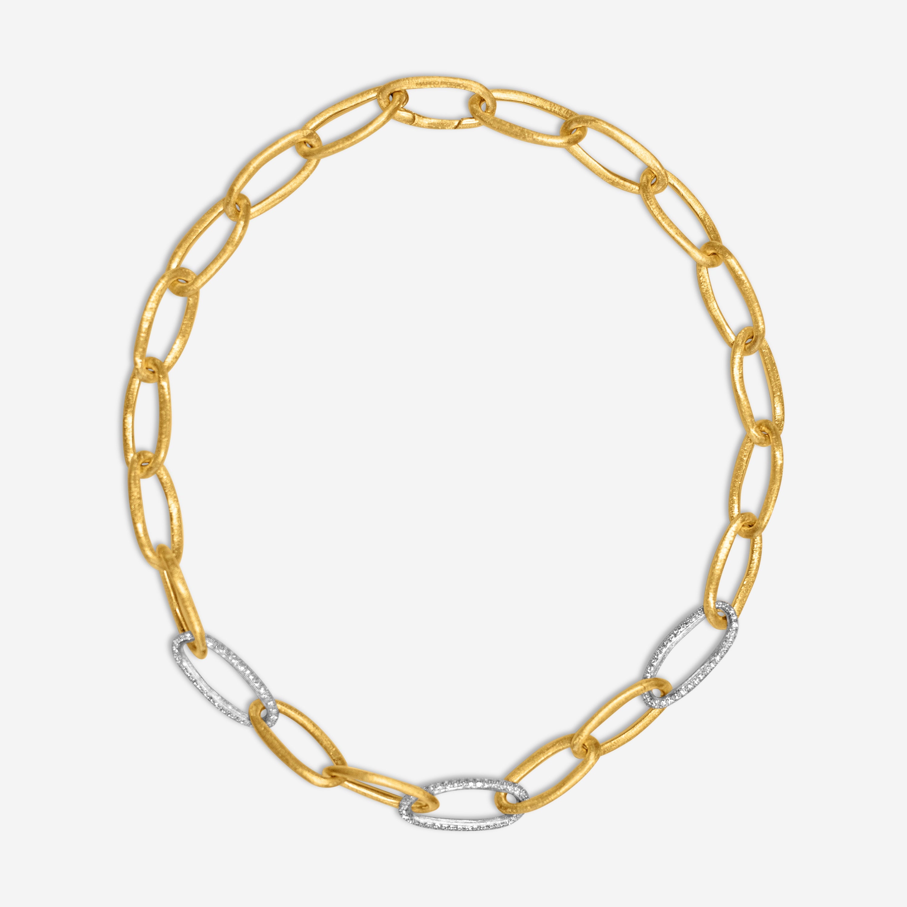 Marco Bicego Jaipur Link 18K Yellow & White Gold Diamond Link Necklace CB2666_B2