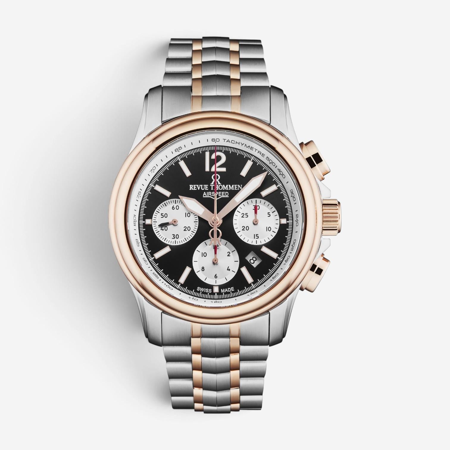 Revue Thommen Airspeed Chronograph Stainless Steel Automatic Men's Watch 16041.6
