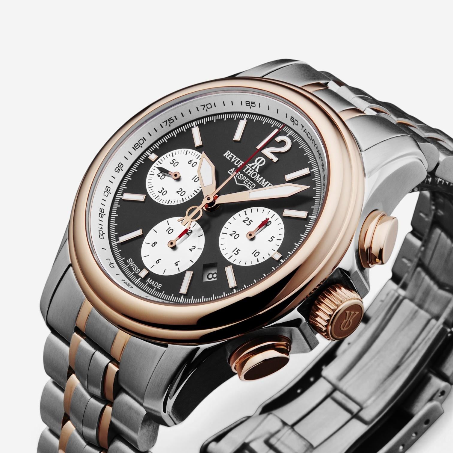 Revue Thommen Airspeed Chronograph Stainless Steel Automatic Men's Watch 16041.6 — view 2
