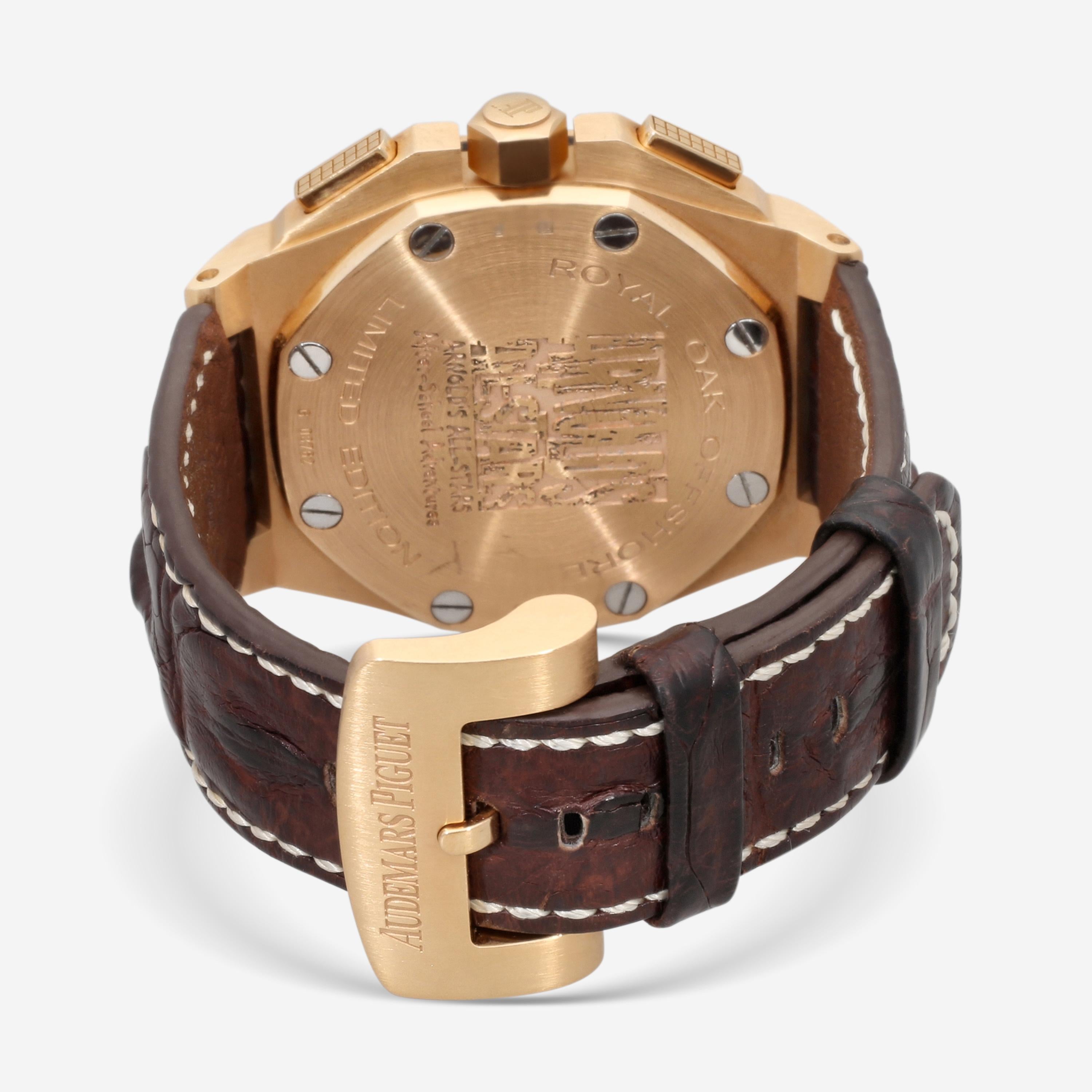 Audemars Piguet Royal Oak Offshore "Arnold's All Star" 18K Rose Gold LE Automatic Men's Watch 26158 — view 3