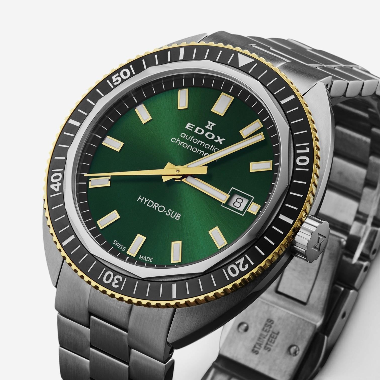 Edox Hydrosub Stainless Steel Automatic Men's Watch 80128-357JNM-VID — view 2