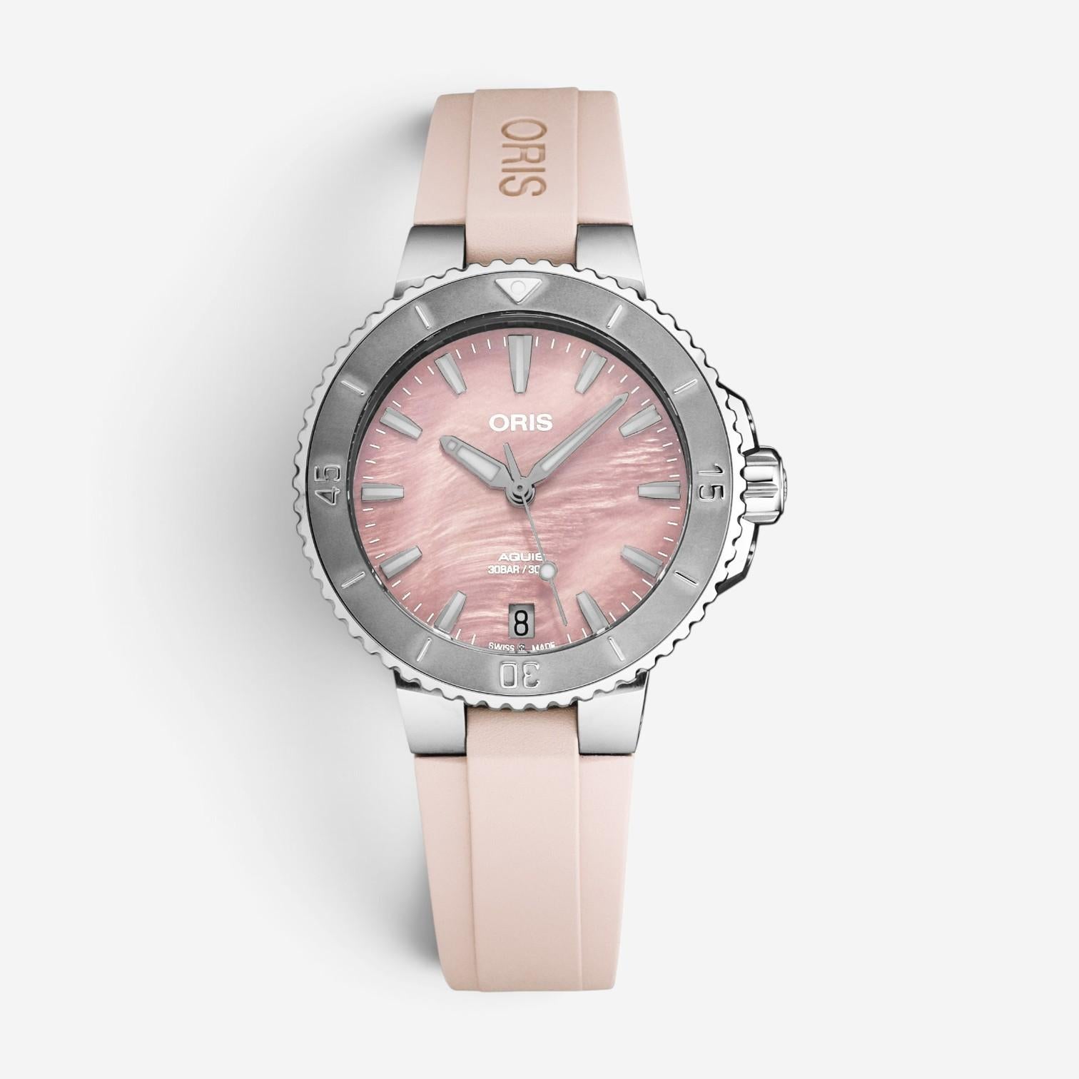 Oris Aquis Stainless Steel Automatic Ladies Watch 733-7770-4158-07-4-18-66FC