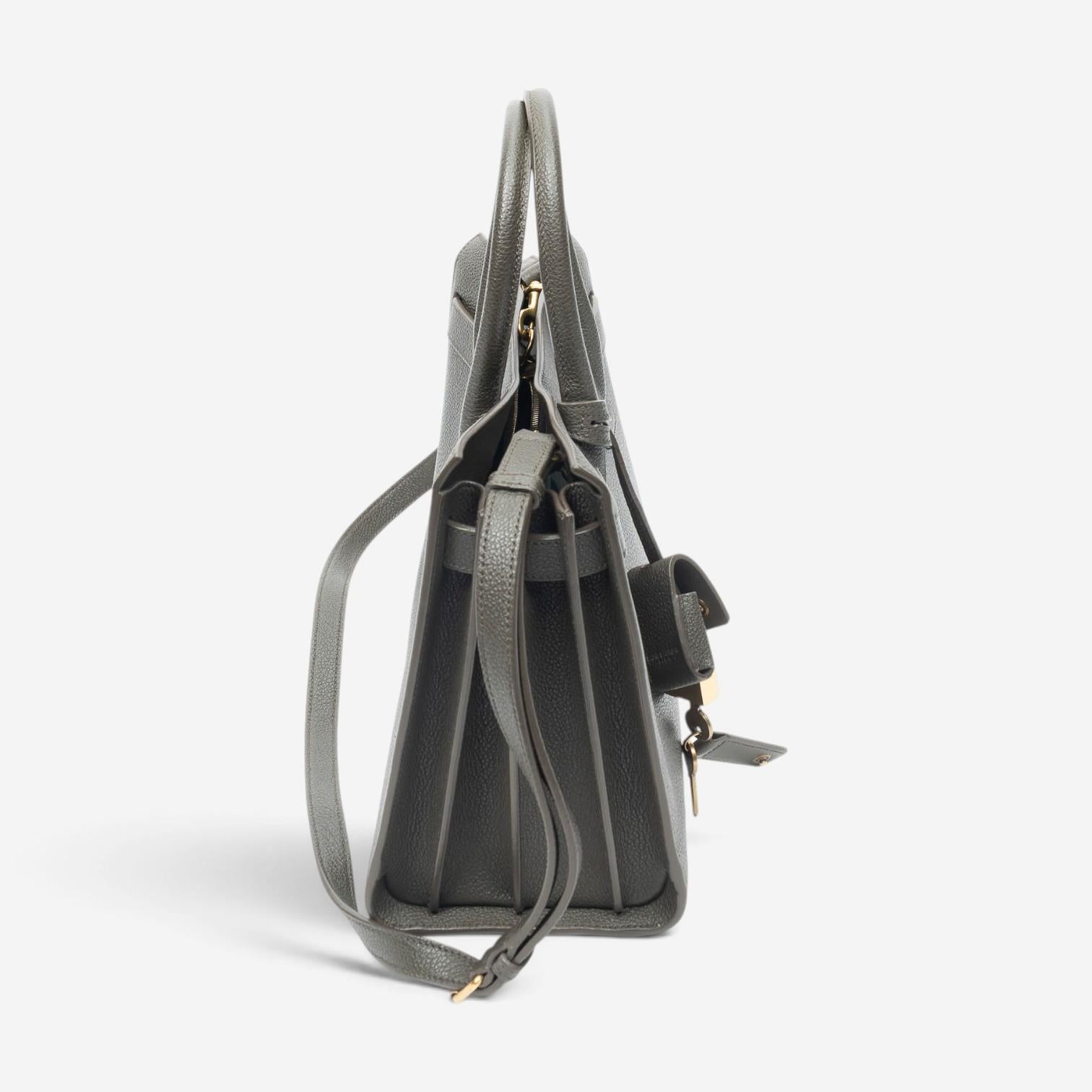 Yves Saint Laurent Baby Sac de Jour Dark Green Calf Leather Shoulder Bag ABD4777 — view 3