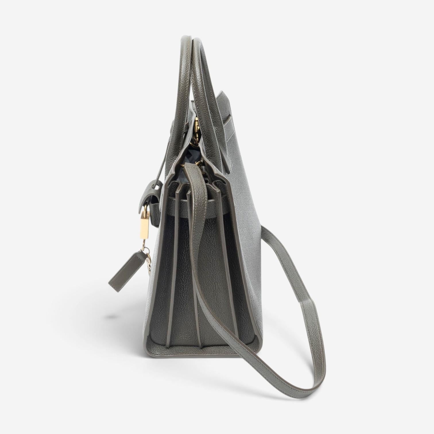 Yves Saint Laurent Baby Sac de Jour Dark Green Calf Leather Shoulder Bag ABD4777 — view 4
