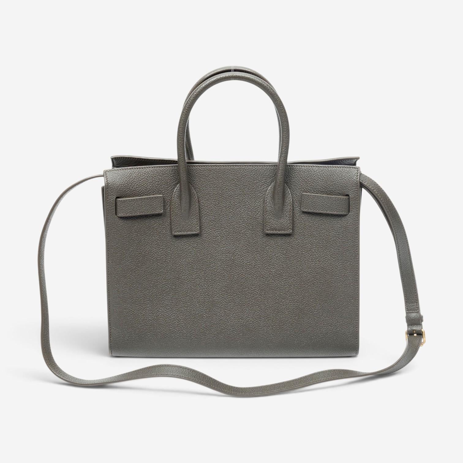 Yves Saint Laurent Baby Sac de Jour Dark Green Calf Leather Shoulder Bag ABD4777 — view 5