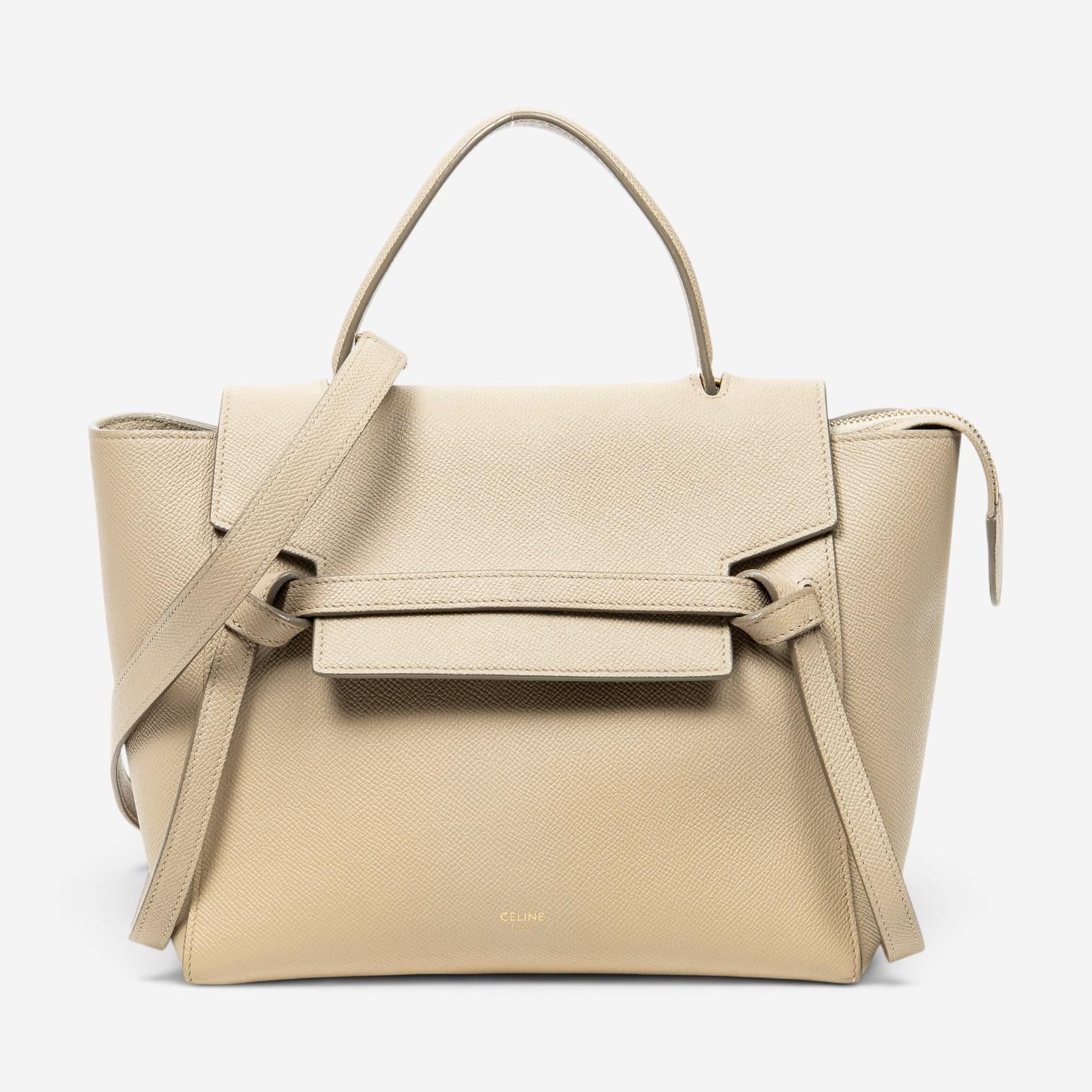 Celine Beige Calf Leather Micro Luggage Tote Bag ABD2249