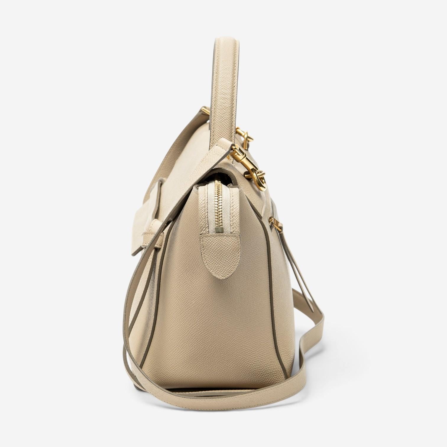 Celine Beige Calf Leather Micro Luggage Tote Bag ABD2249 — view 3