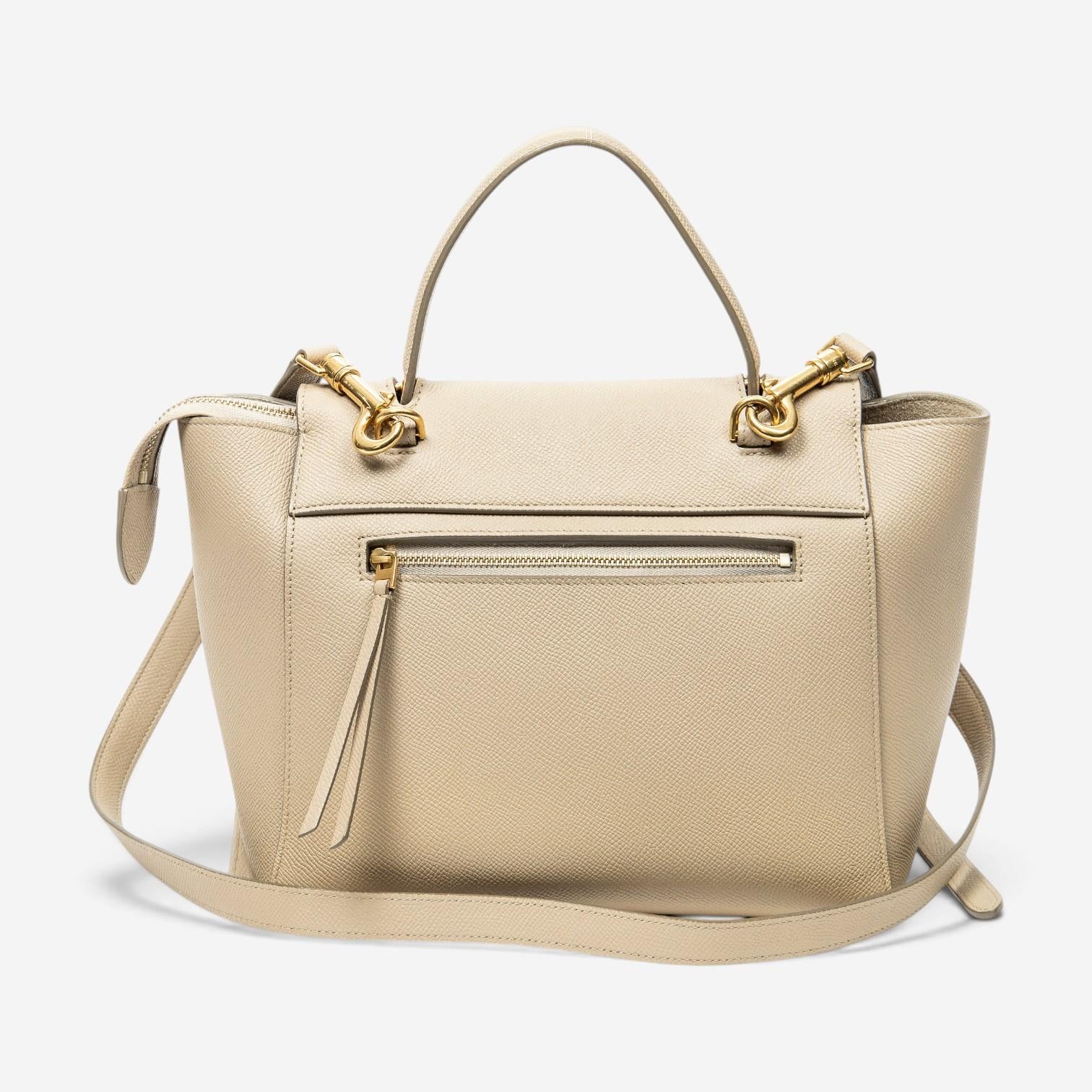 Celine Beige Calf Leather Micro Luggage Tote Bag ABD2249 — view 5