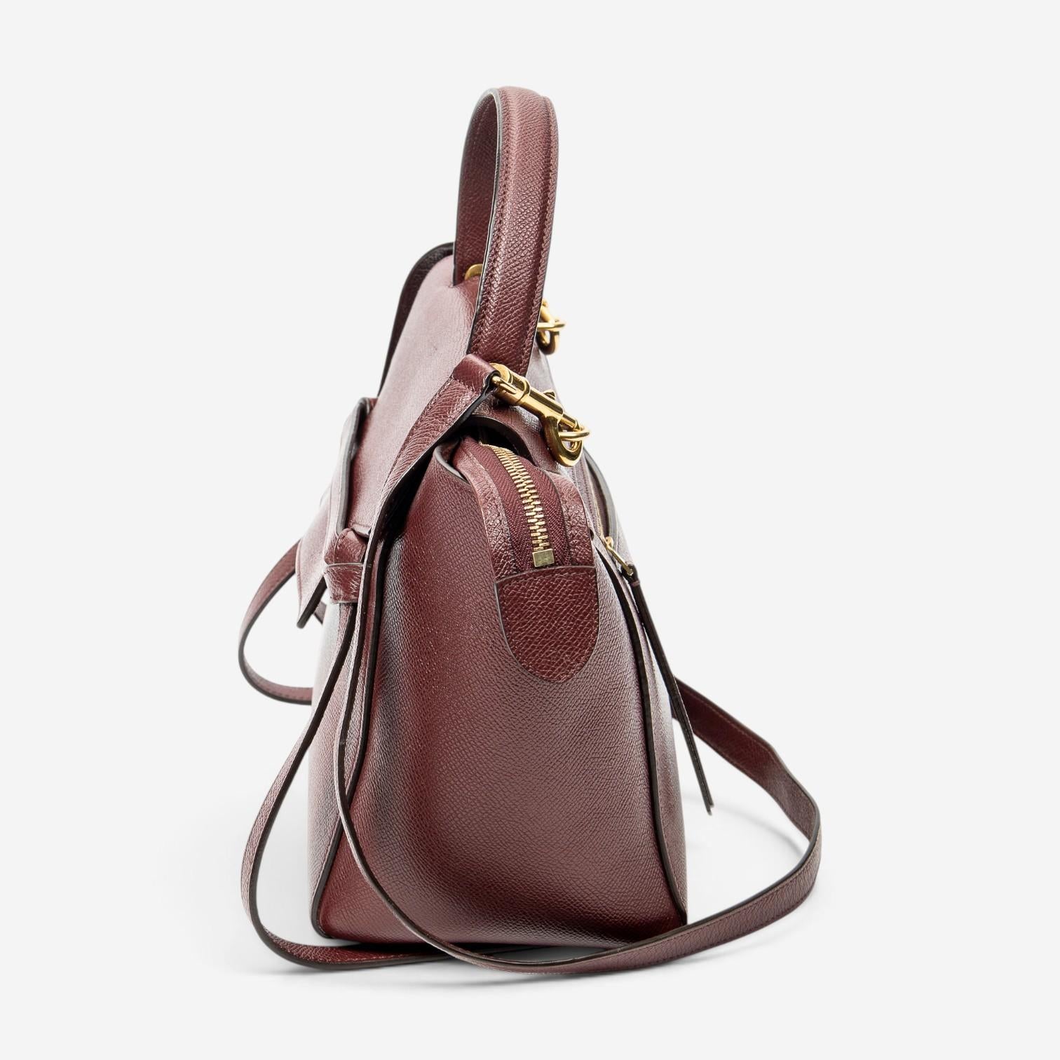 Celine Burgundy Calf Leather Micro Belt Bag ABD0577 — view 3