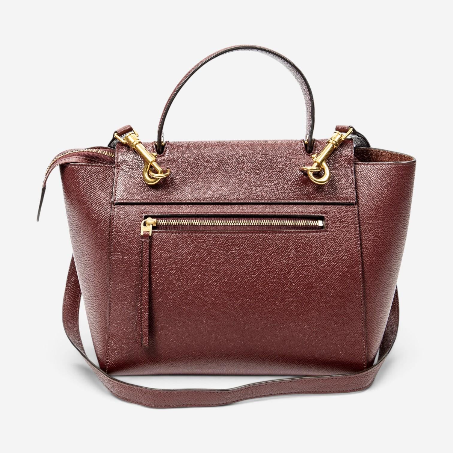 Celine Burgundy Calf Leather Micro Belt Bag ABD0577 — view 5
