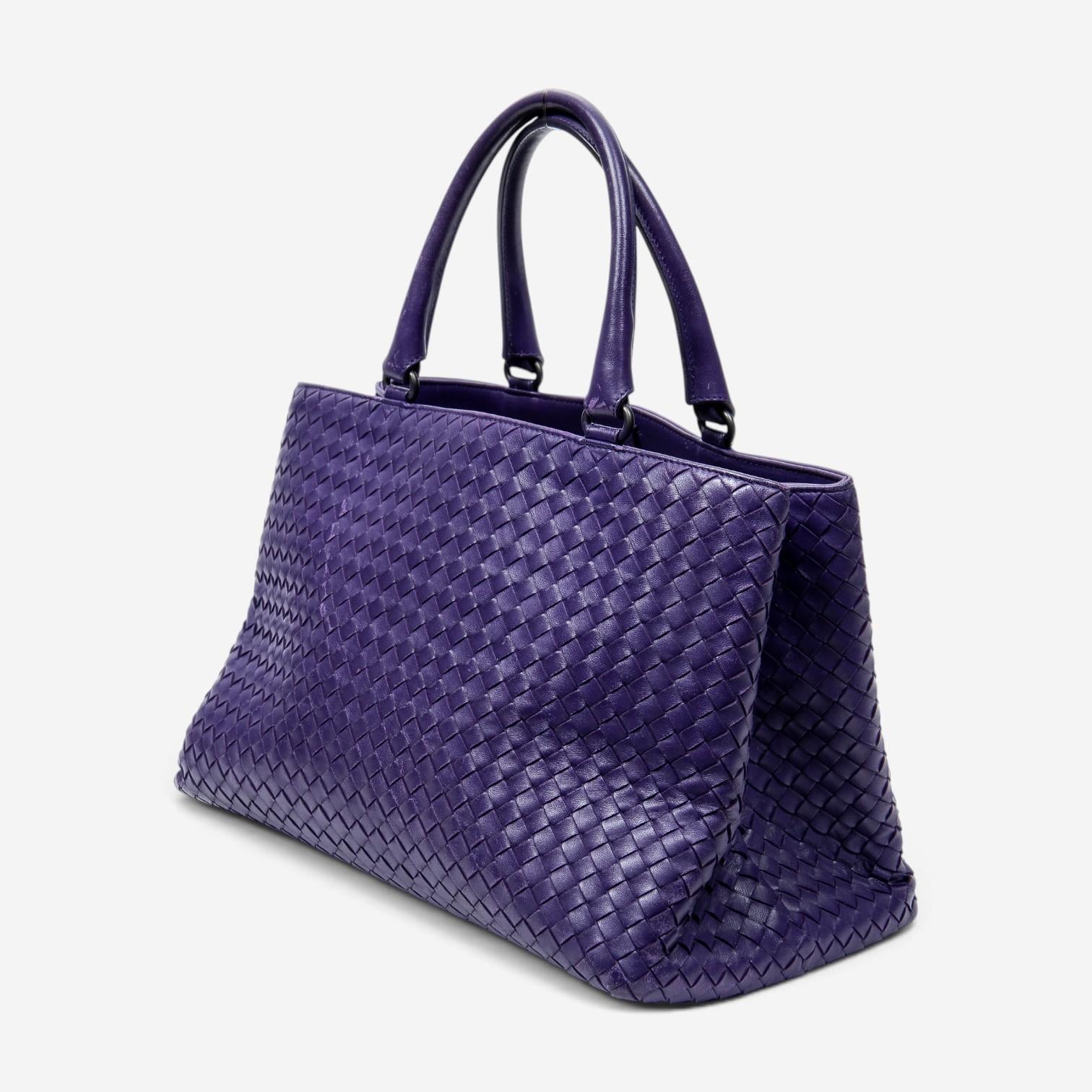 Bottega Veneta Milano Purple Calf Leather Tote Bag ABC6096 — view 2