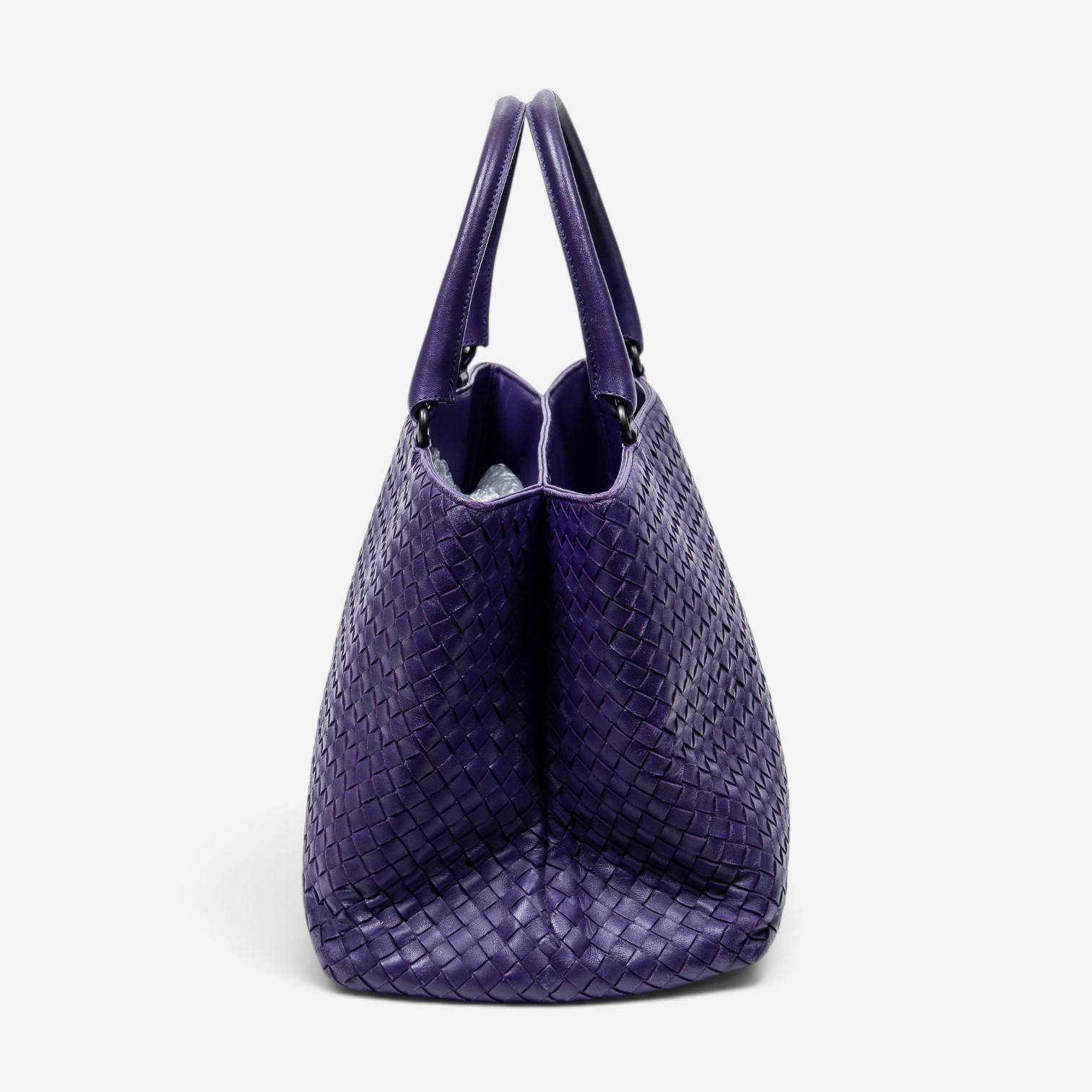 Bottega Veneta Milano Purple Calf Leather Tote Bag ABC6096 — view 4