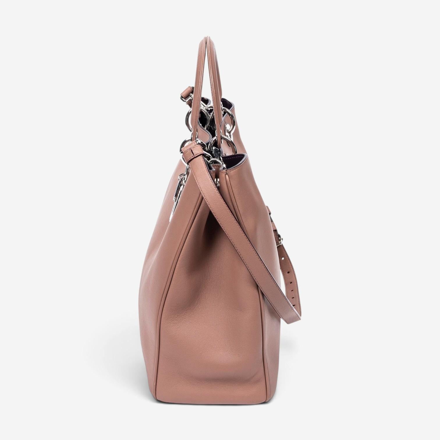 Dior Light Brown Calf Leather Large Shopper Tote AAW9482 — view 3