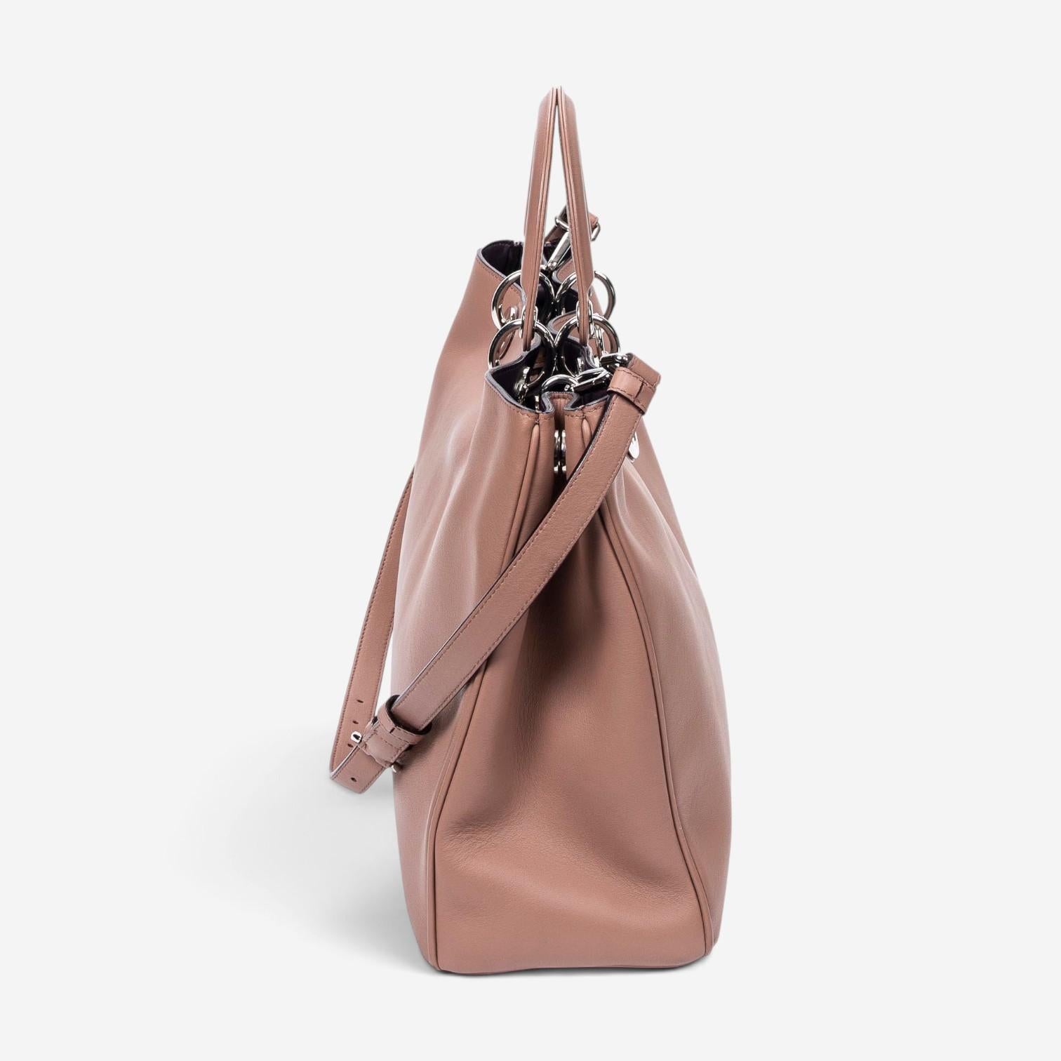 Dior Light Brown Calf Leather Large Shopper Tote AAW9482 — view 4
