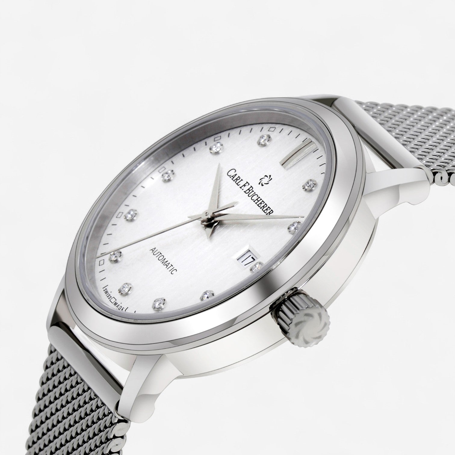 Carl F. Bucherer Adamavi Date Diamond Stainless Steel Women's Automatic Watch 00.10320.08.17.21 — view 2