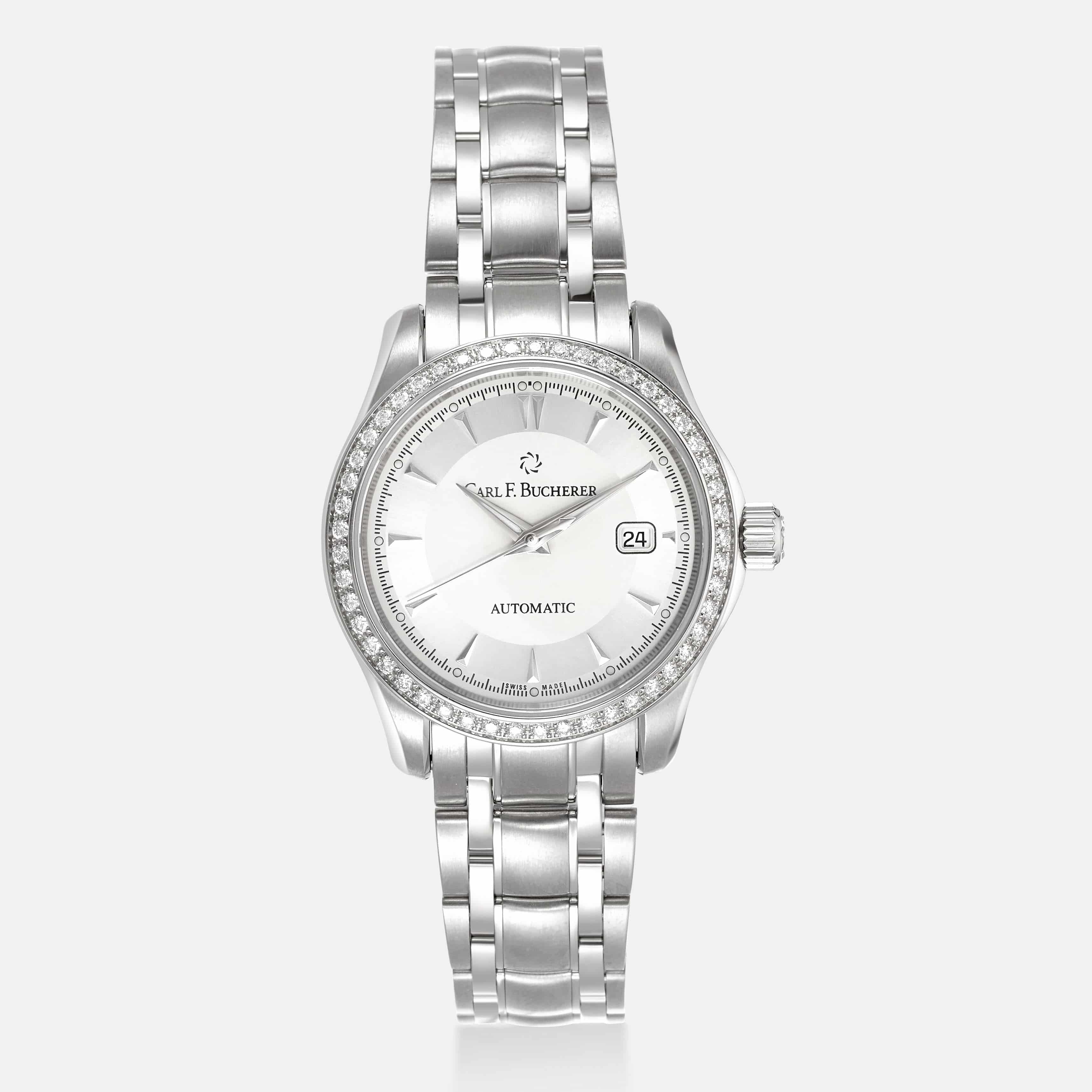 Carl F. Bucherer Diamond Manero Autodate 30mm Diamond Automatic Ladies Watch 00.10911.08.13.31