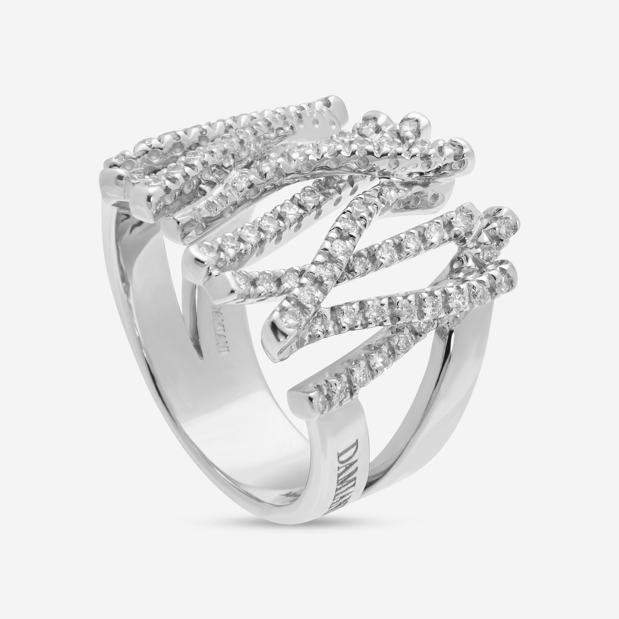 Damiani 18K White Gold, Diamond Statement Ring Sz. 7.25 241368