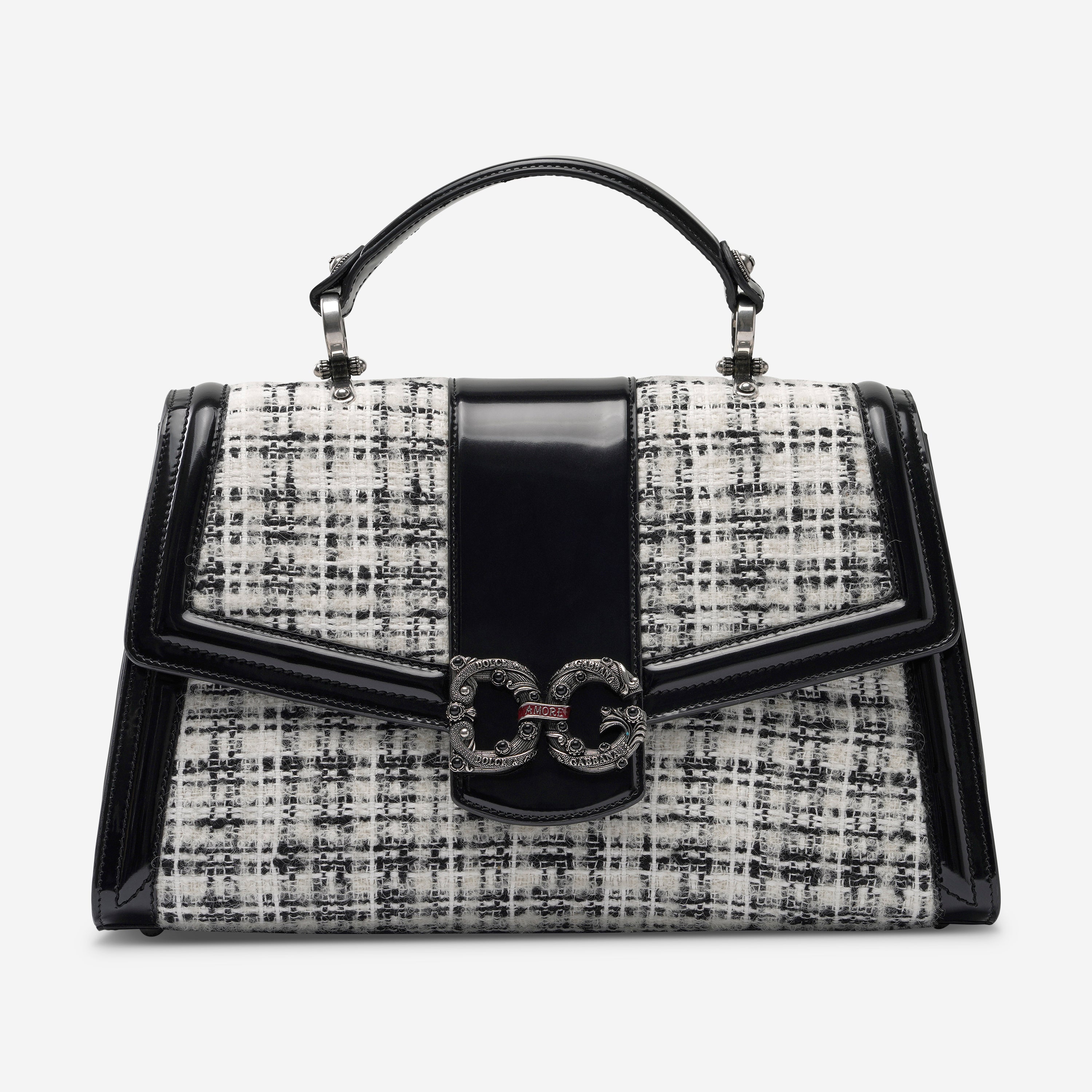 Dolce & Gabbana Black Patent Leather Shoulder Bag Bb6747Aw04489697 — view 1