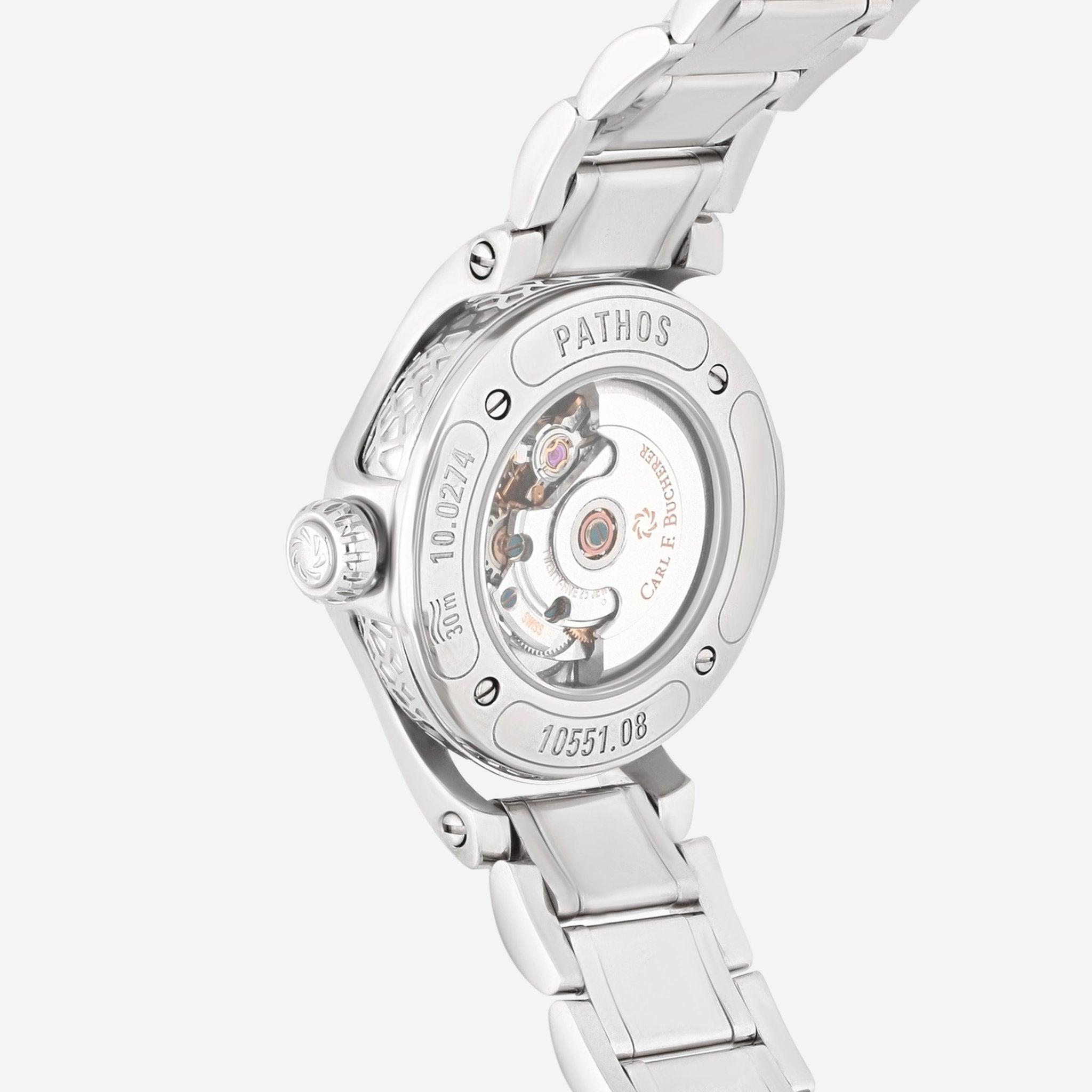 Carl F. Bucherer Pathos Queen Stainless Steel Diamond Automatic Ladies Watch 00.10551.08.25.31 — view 3