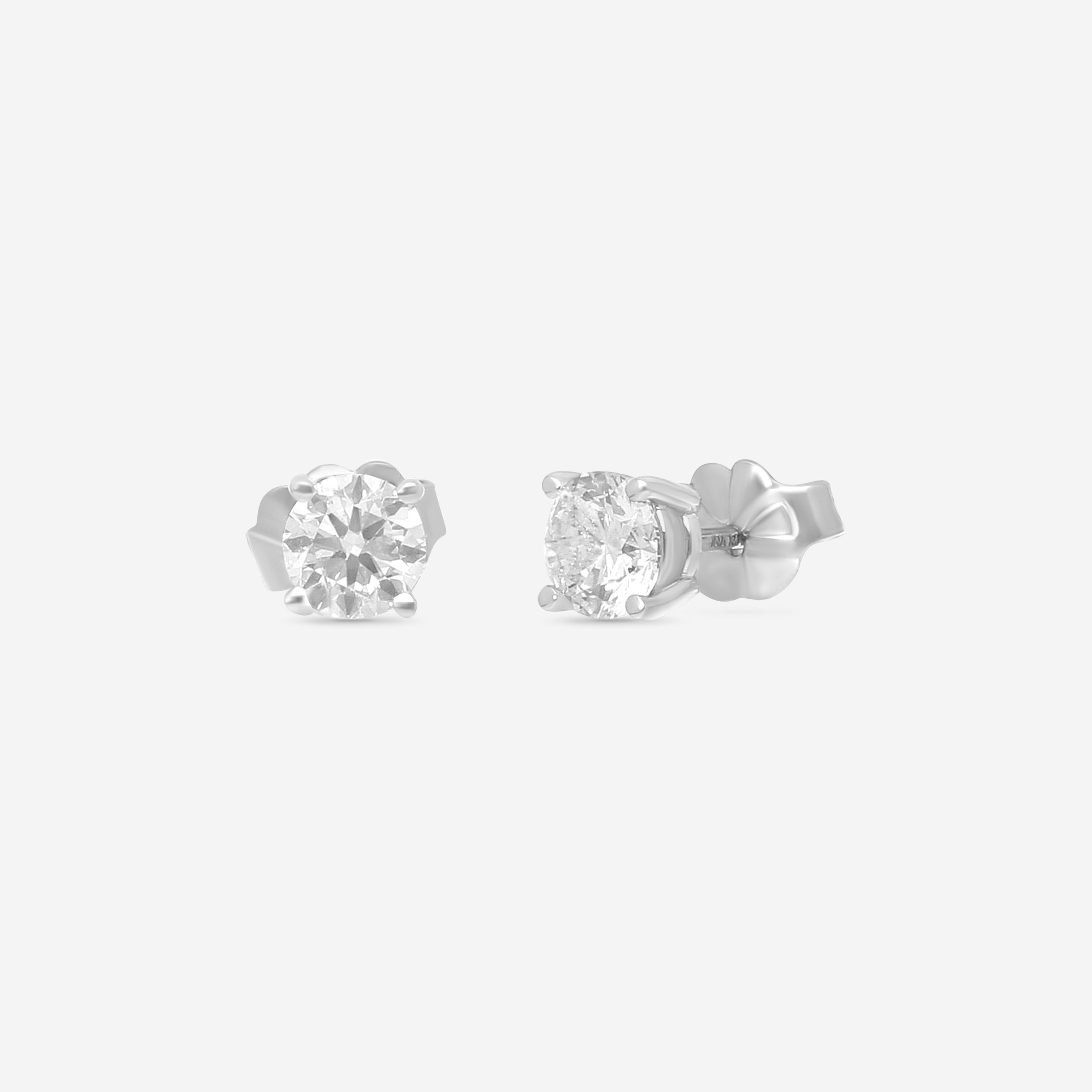 Ina Mar 14K White Gold 0.81 ctw Round Diamond Stud Earrings EM-002