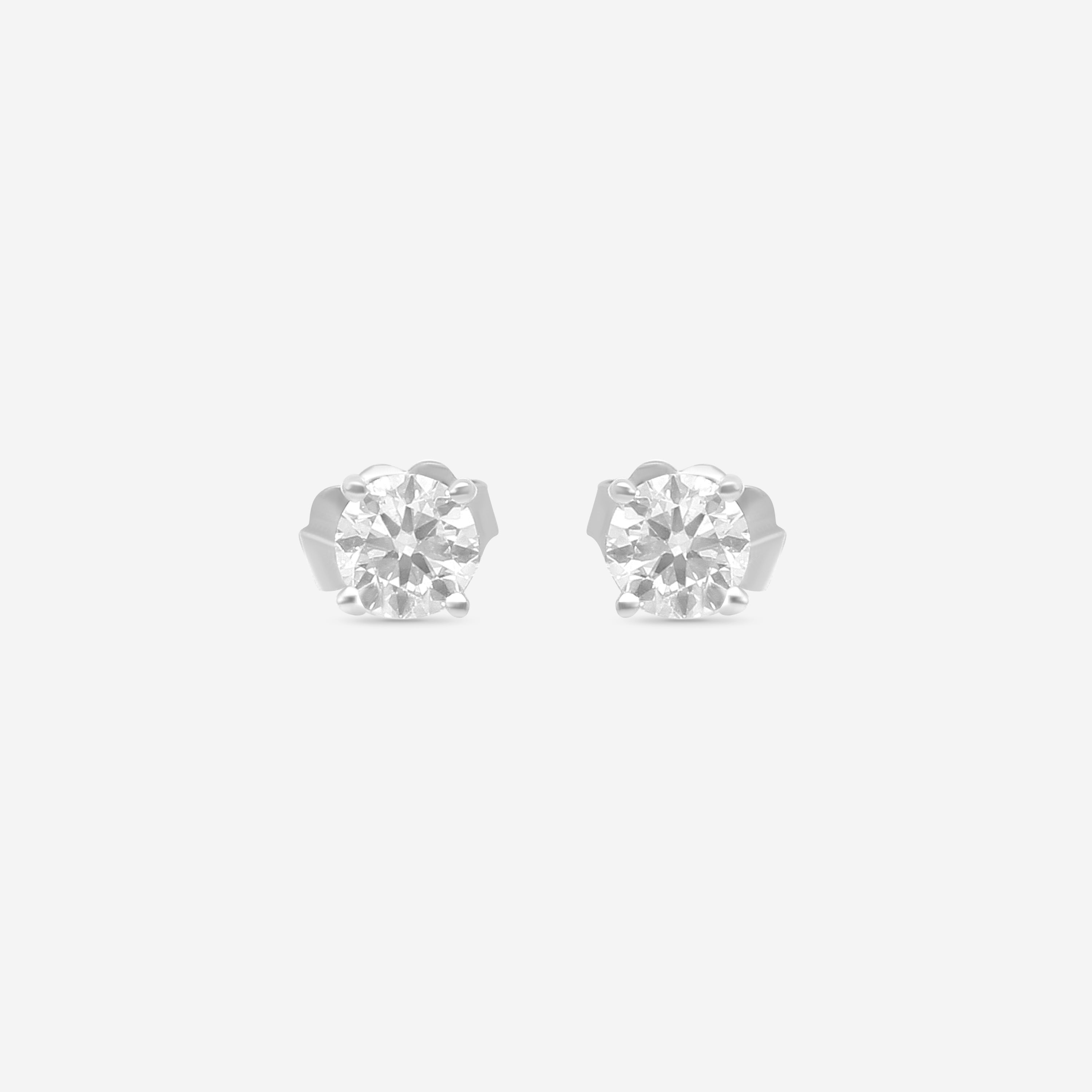 Ina Mar 14K White Gold 0.81 ctw Round Diamond Stud Earrings EM-002 — view 2
