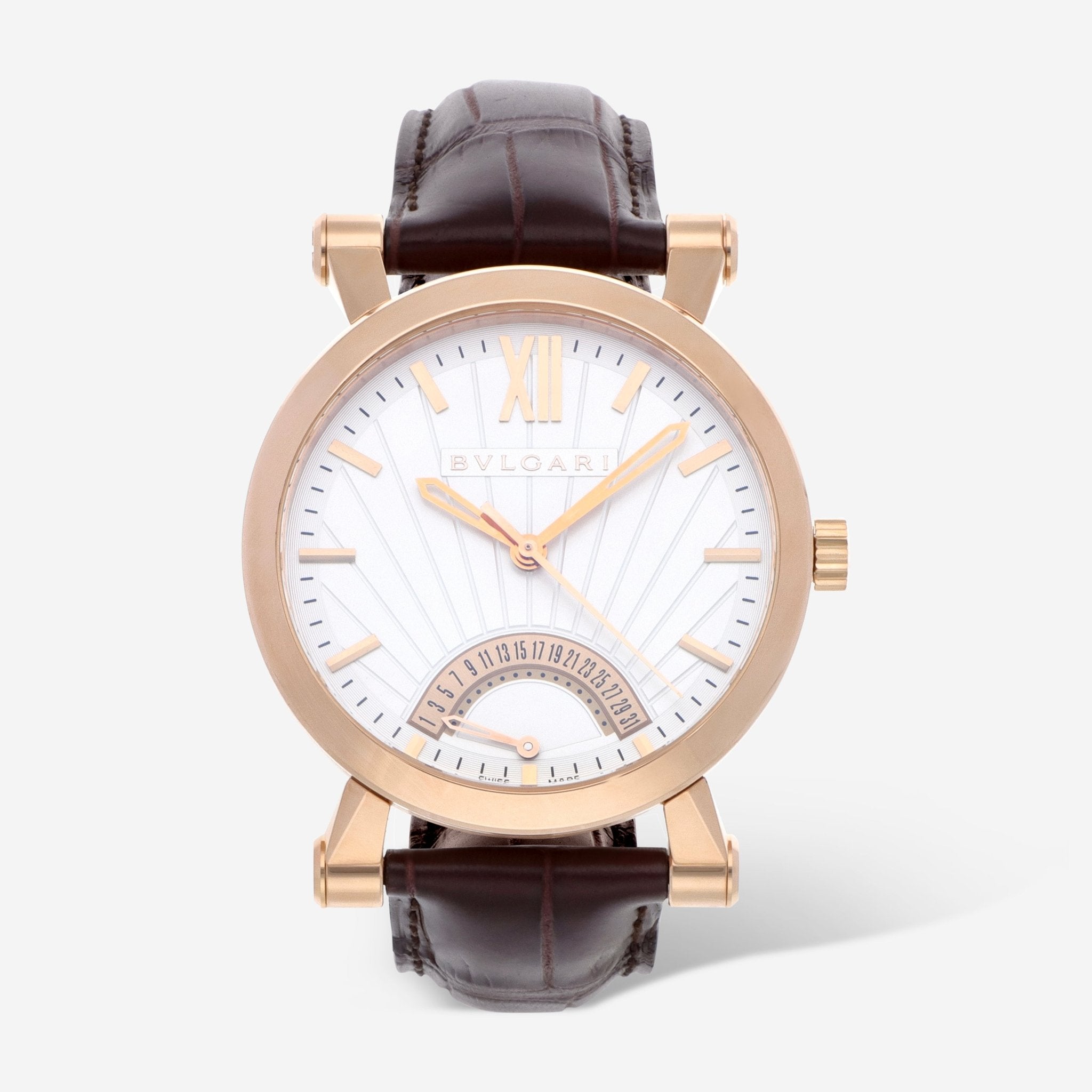 Bulgari Sotirio Bulgari Retrograde 18K Rose Gold 42mm Automatic Men's Watch 101708
