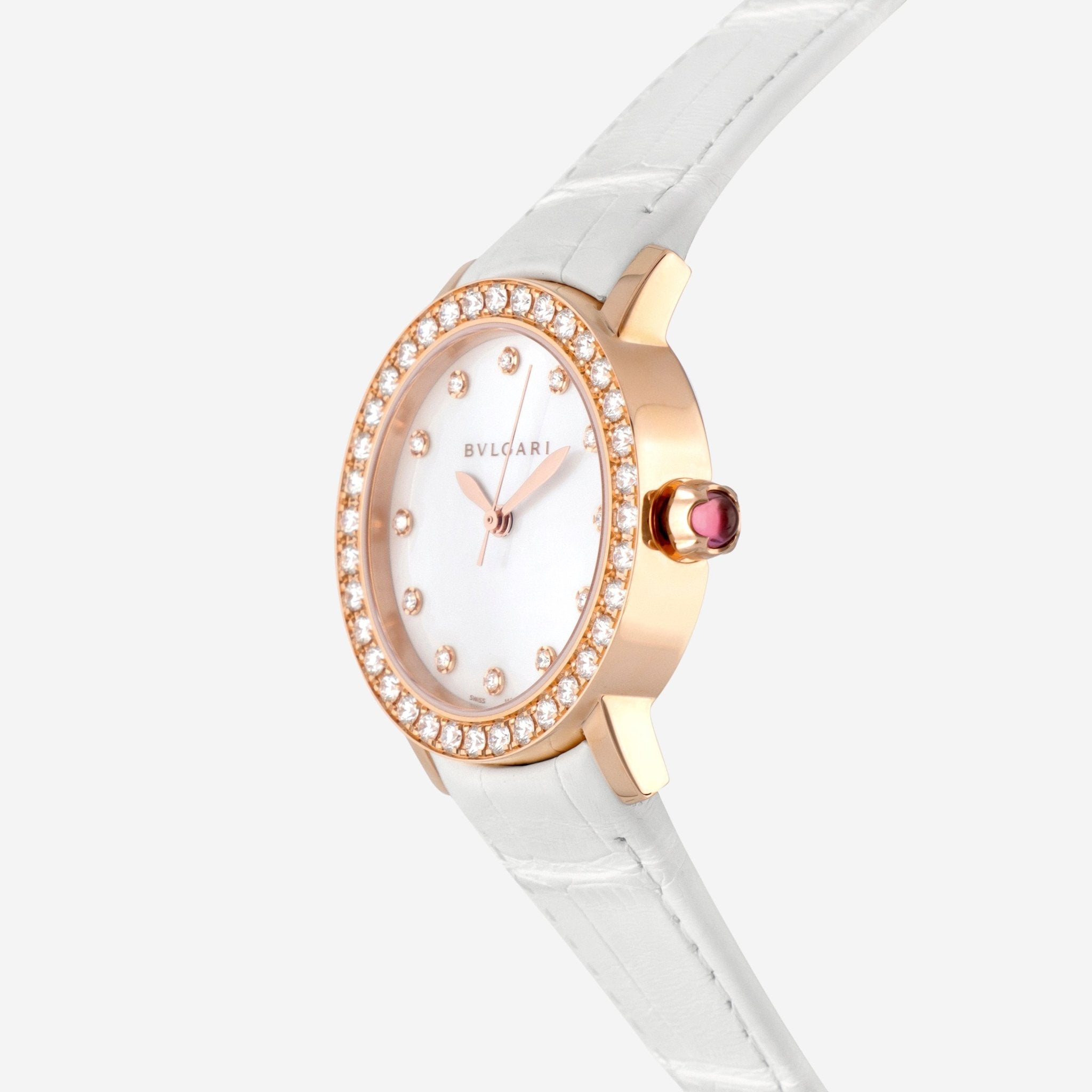 Bulgari Bulgari 18K Rose Gold Diamond Automatic Ladies Watch 102089 — view 2
