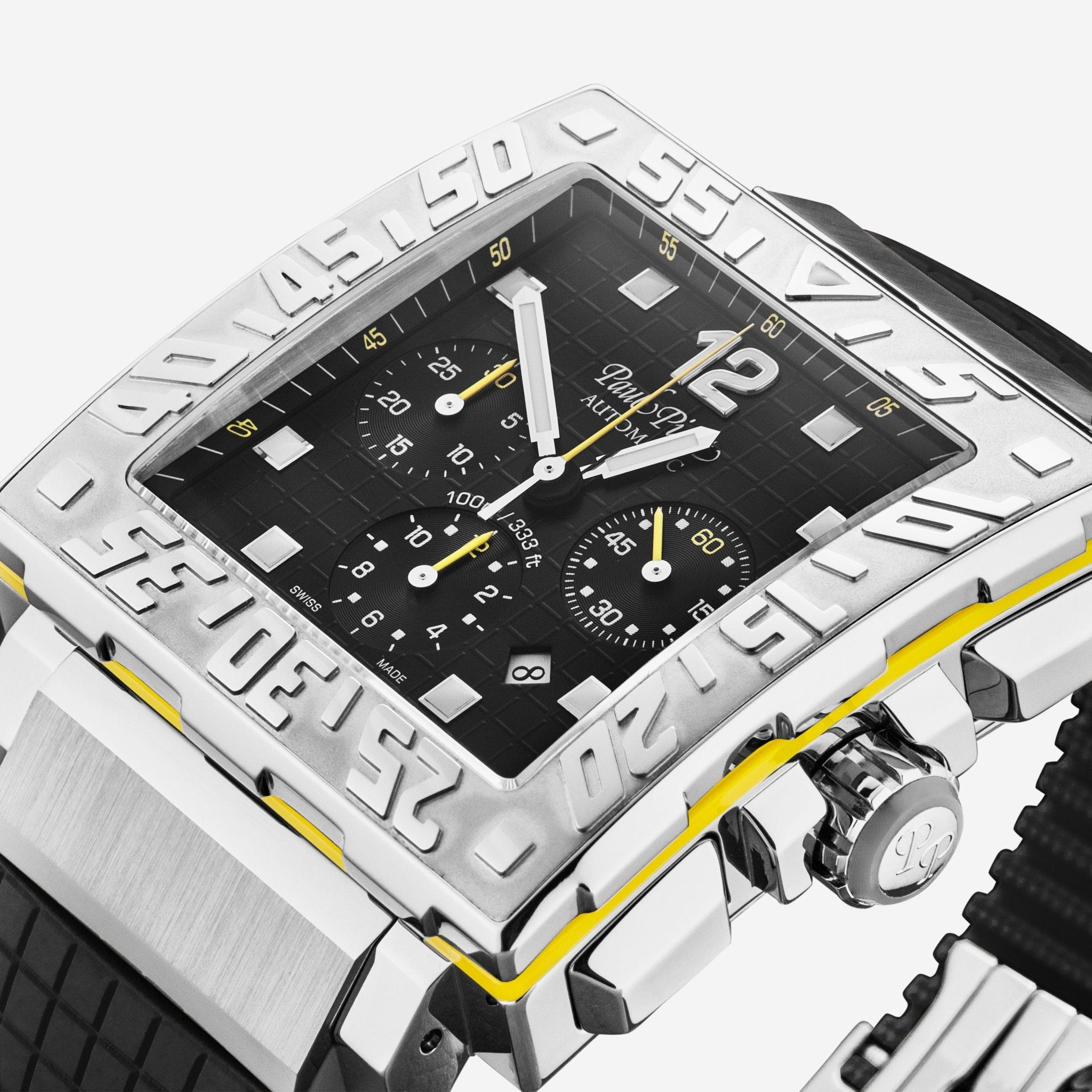Paul Picot C-Type Chronograph Black Dial Black Rubber Strap Men's Automatic Watch P0830.SG.5010.3301 — view 4