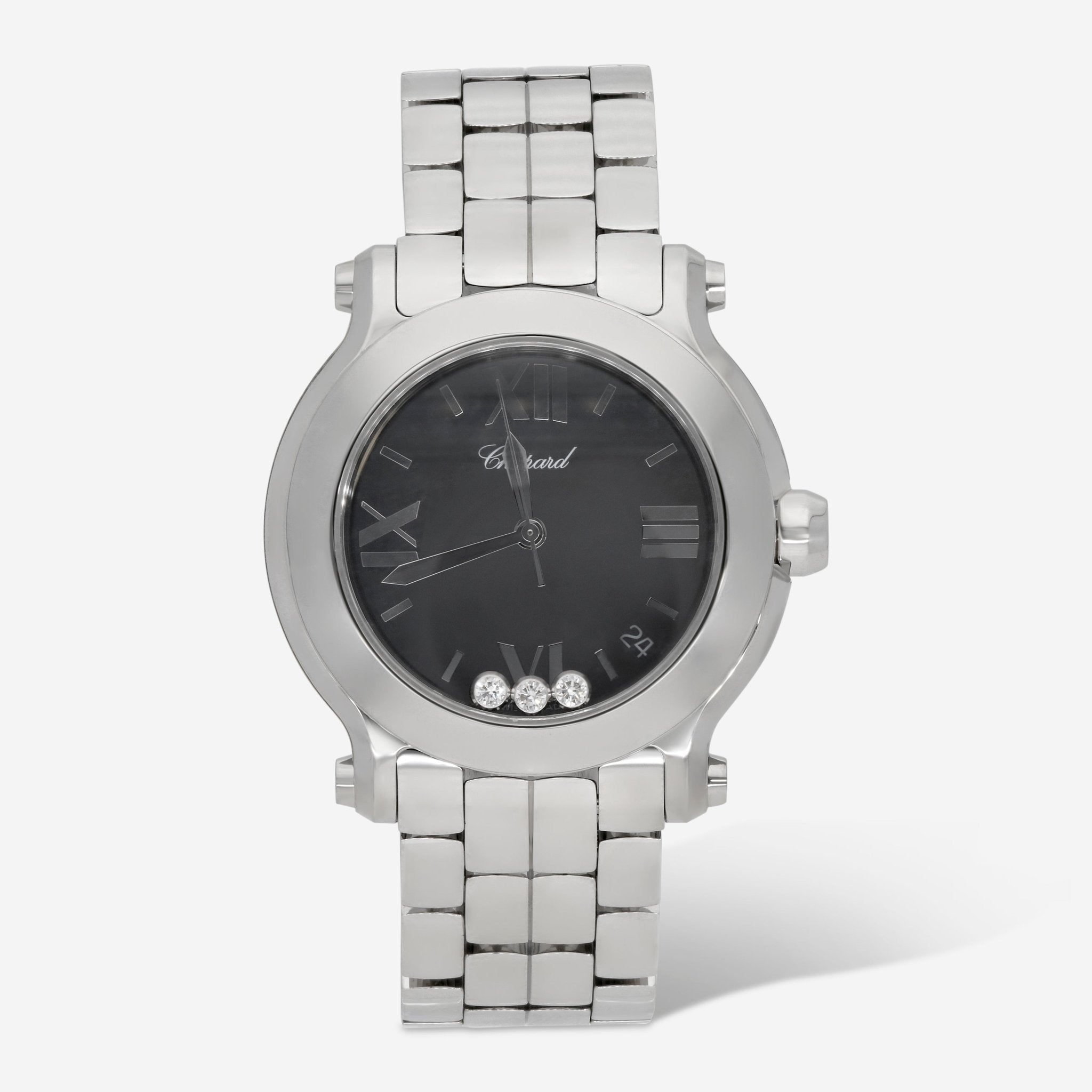 Chopard Happy Sport Round Stainless Steel 36mm Quartz Ladies Watch 278477-3014