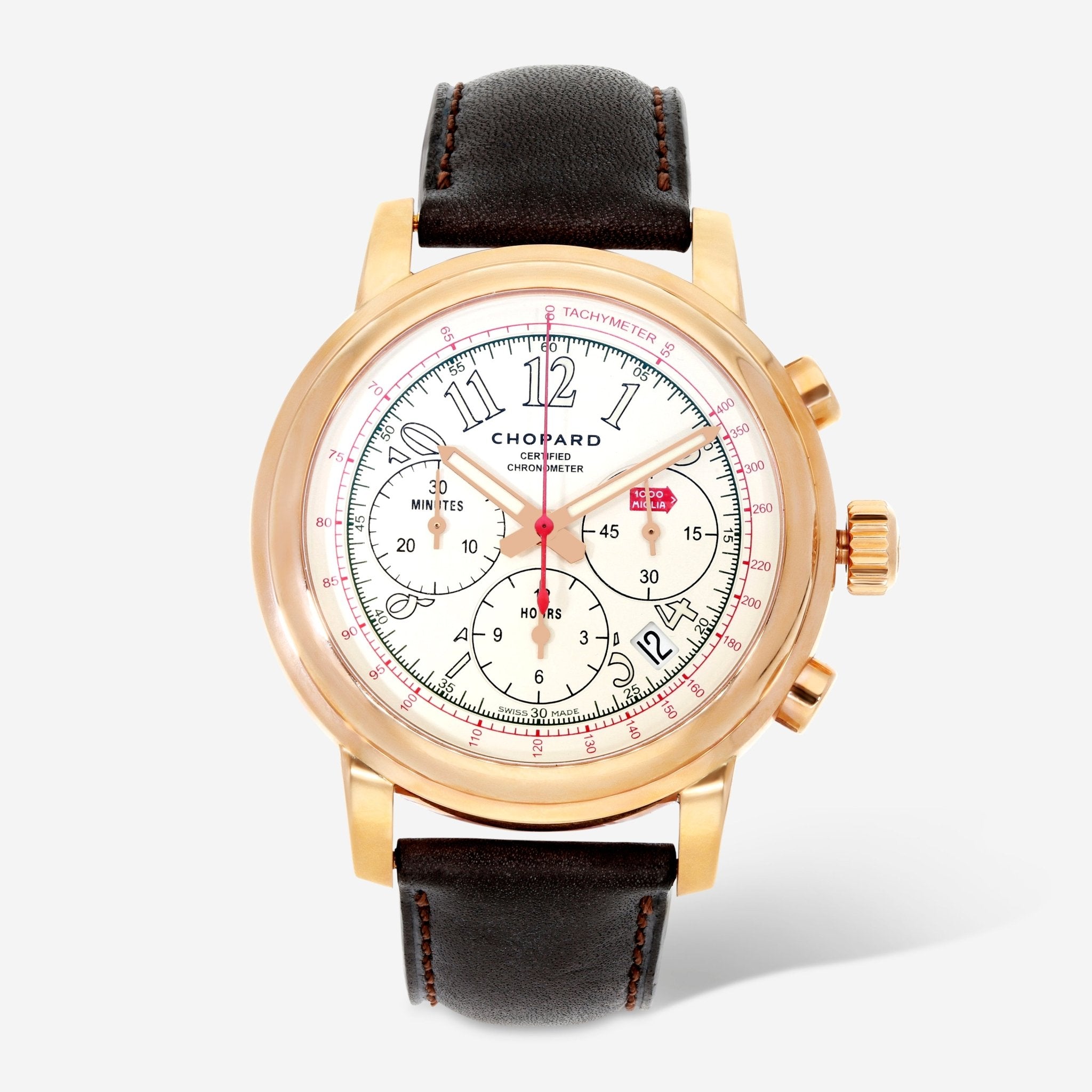 Chopard Mille Miglia Chronograph 18K Rose Gold Limited Edition Automatic Men's Watch 161274-5006