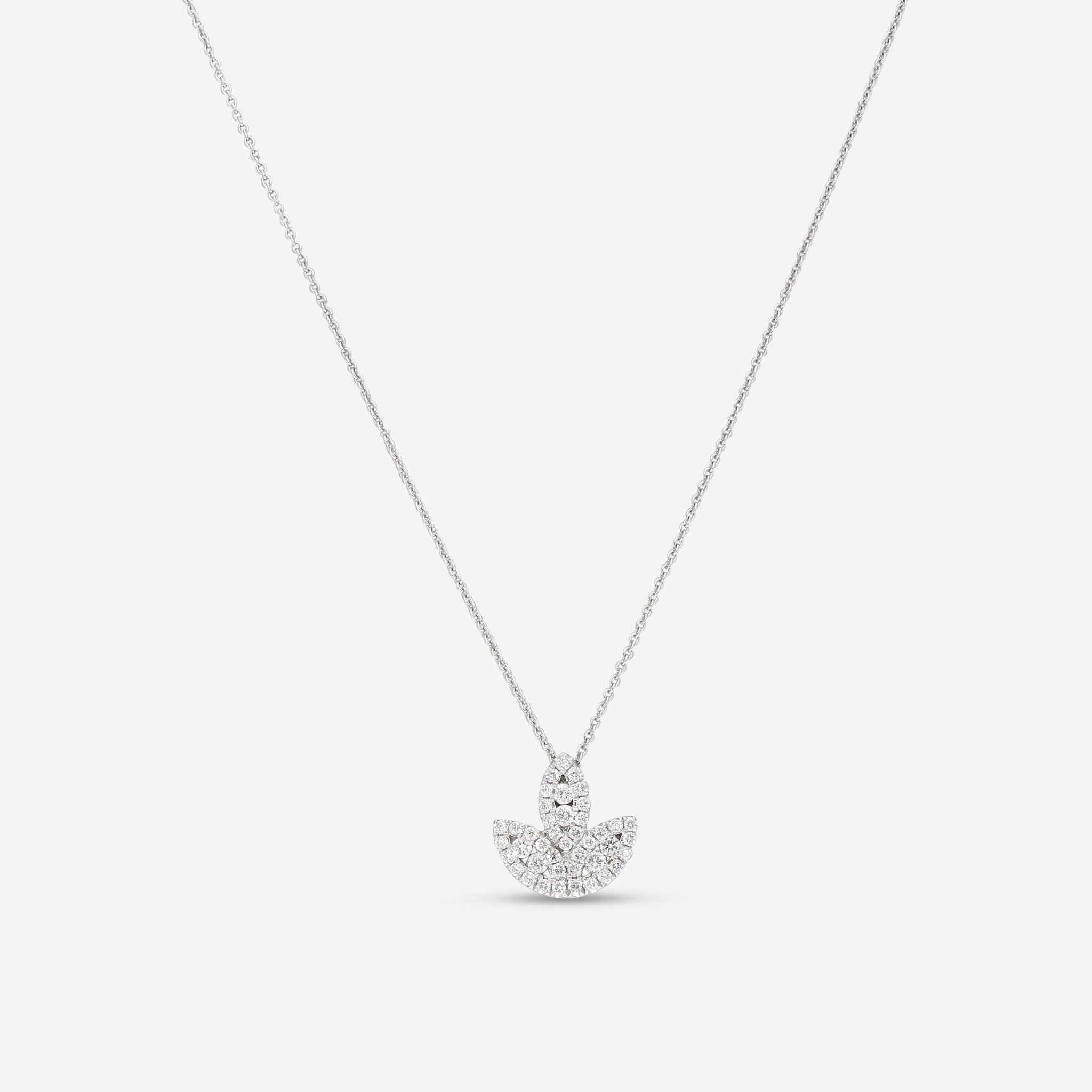 Roberto Coin 18K White Gold and Diamond Pendant Necklace 9991142AWCHX1
