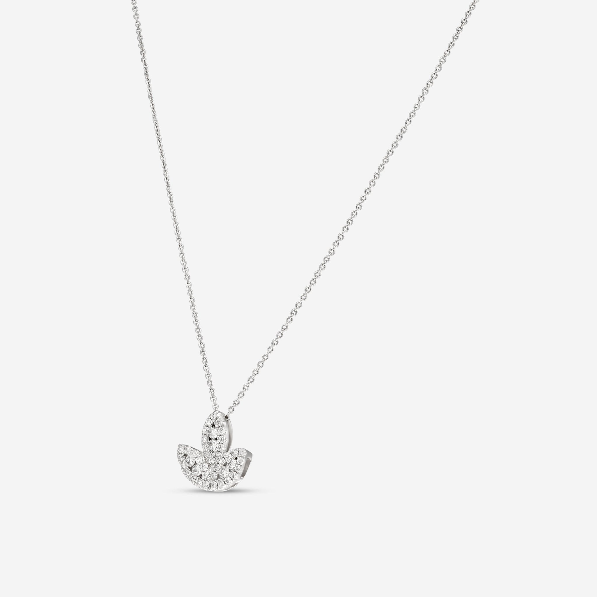 Roberto Coin 18K White Gold and Diamond Pendant Necklace 9991142AWCHX1 — view 2