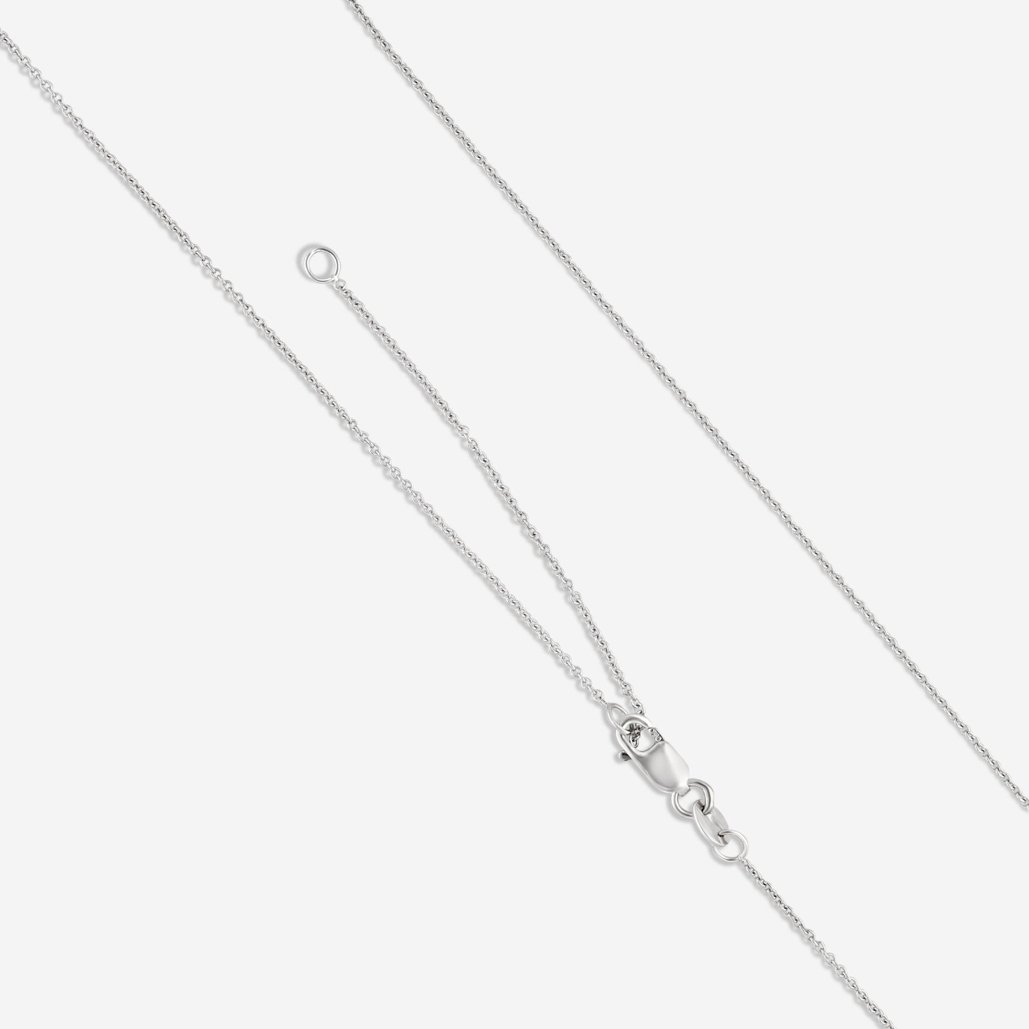 Roberto Coin 18K White Gold and Diamond Pendant Necklace 9991142AWCHX1 — view 3