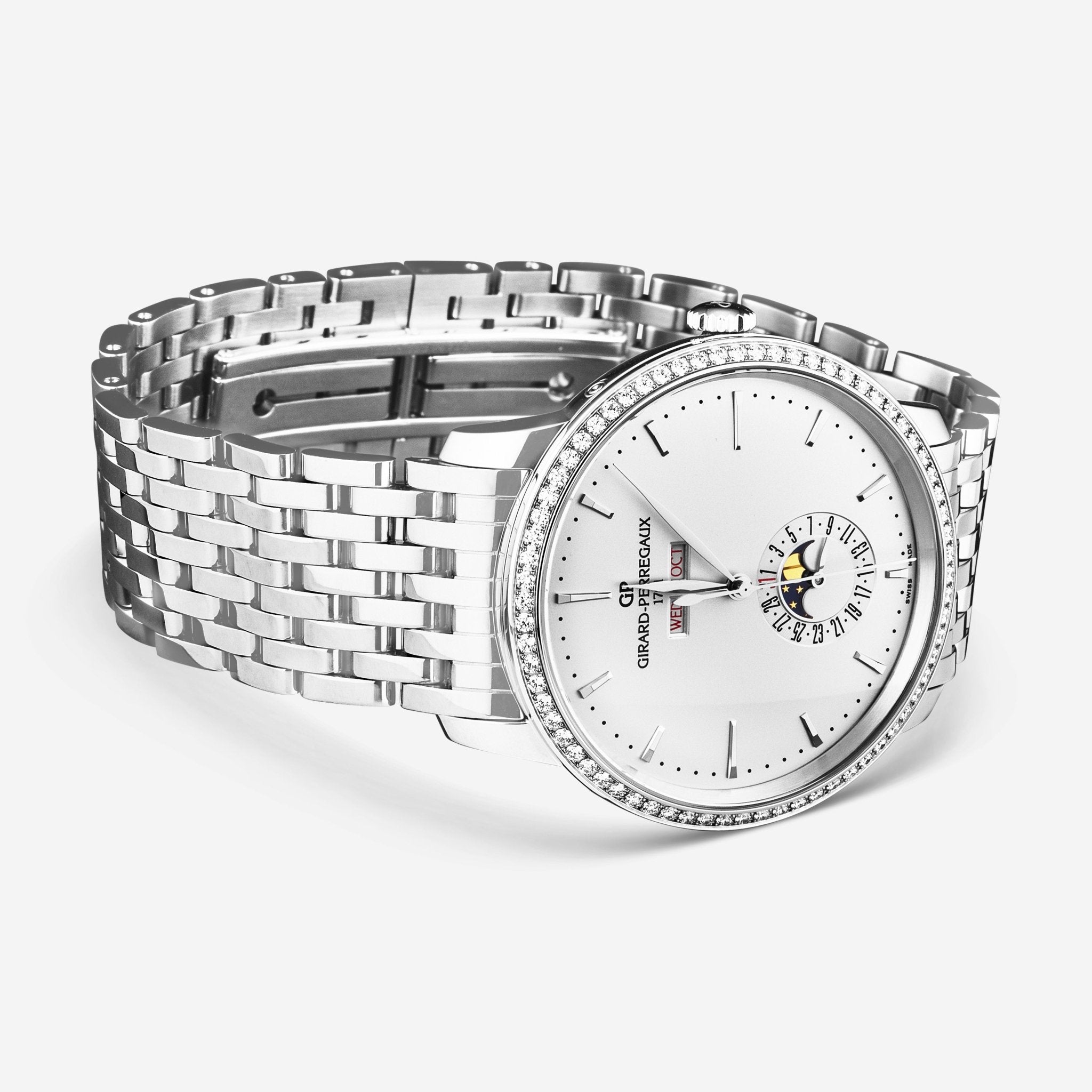 Girard-Perregaux 1966 Full Calendar Diamond Stainless Steel Automatic Ladies Watch 49535D11A131-11A — view 2