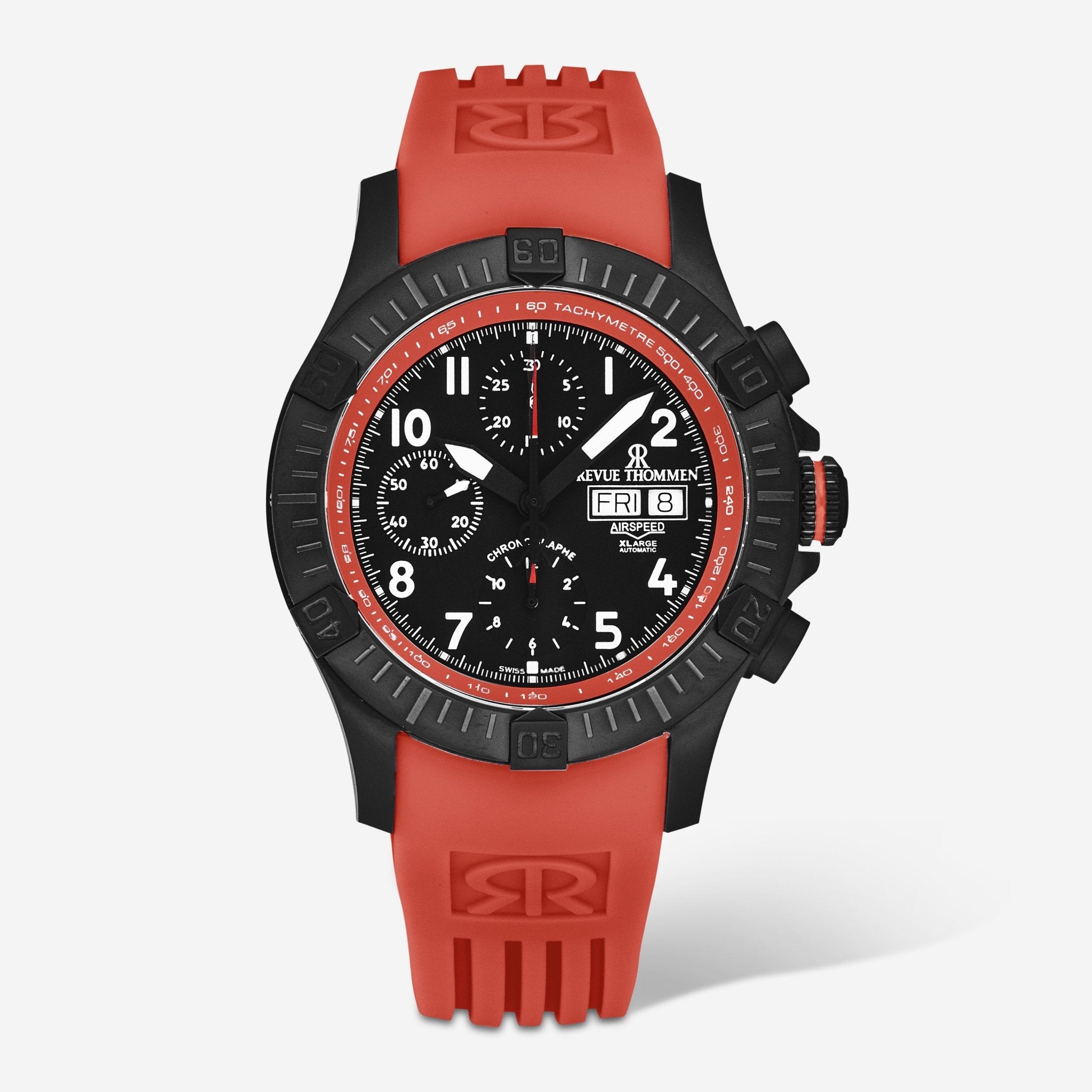 Revue Thommen Air Speed Black Dial Stainless Steel Automatic Men's Watch 16071.6776